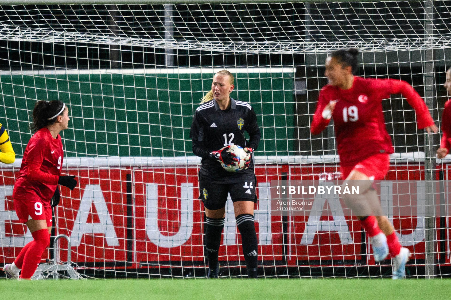 Goalkeeper Tilda Torstensson of Sweden