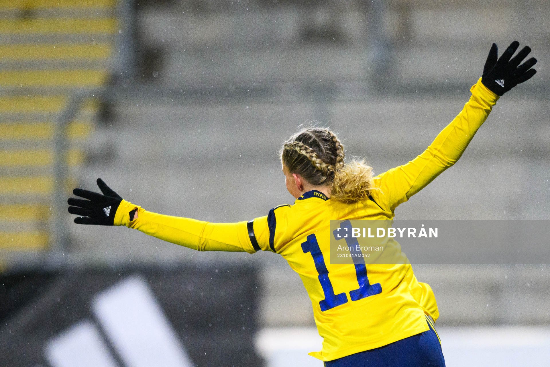 Tilda Sandén of Sweden celebrates