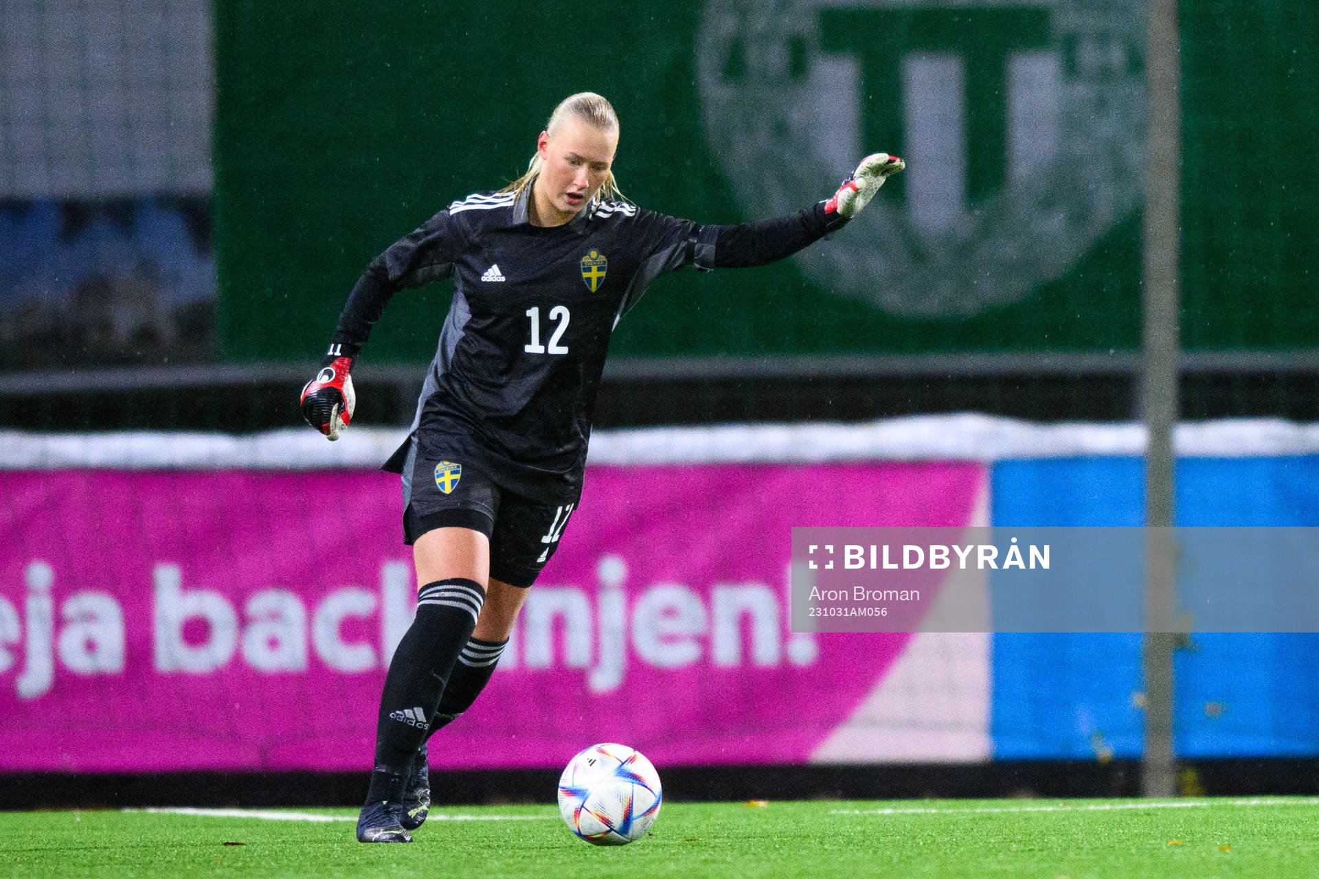 Goalkeeper Tilda Torstensson of Sweden