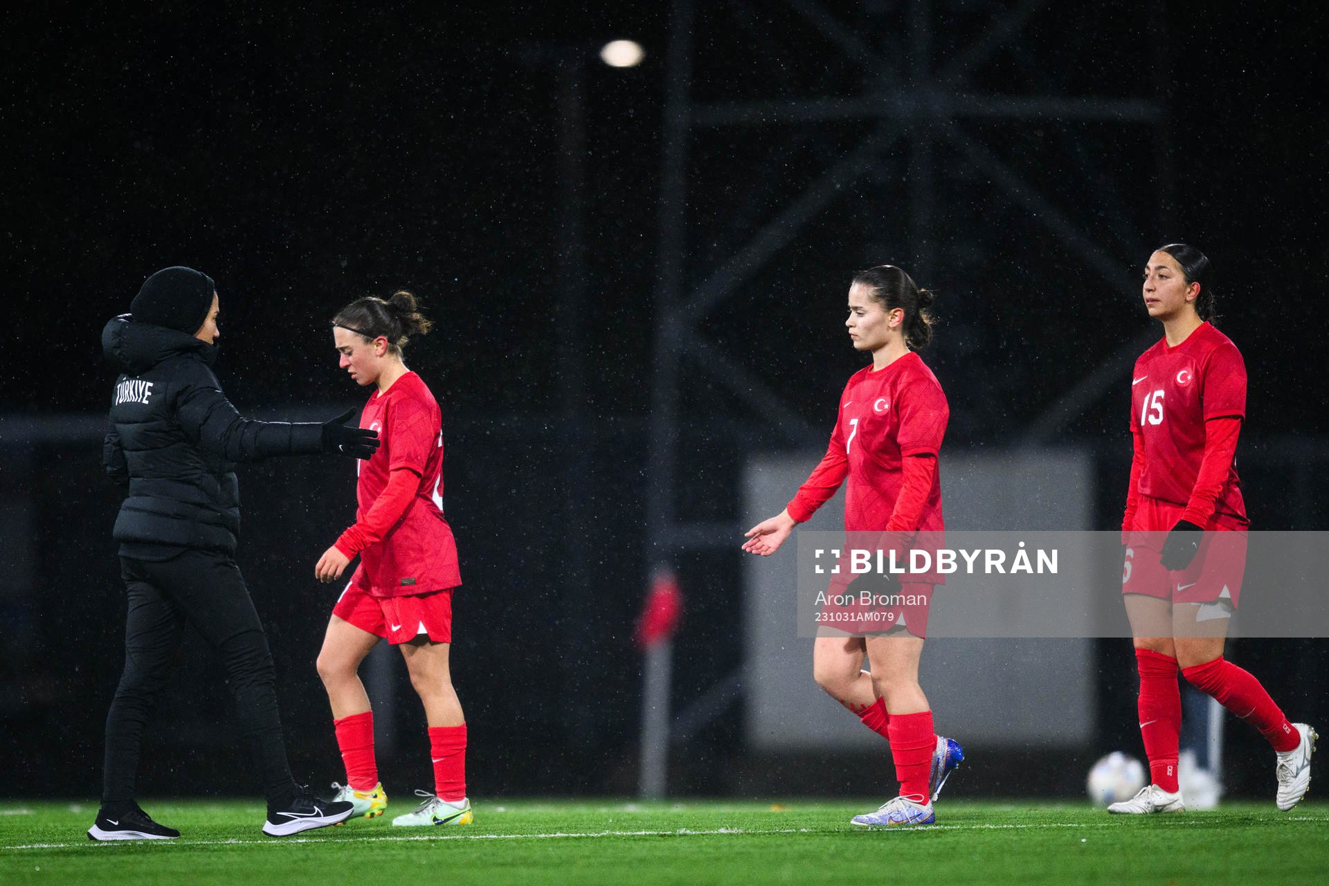 Beril Beceren, Aleyna Topcu and Yuna Demir of Turkey look