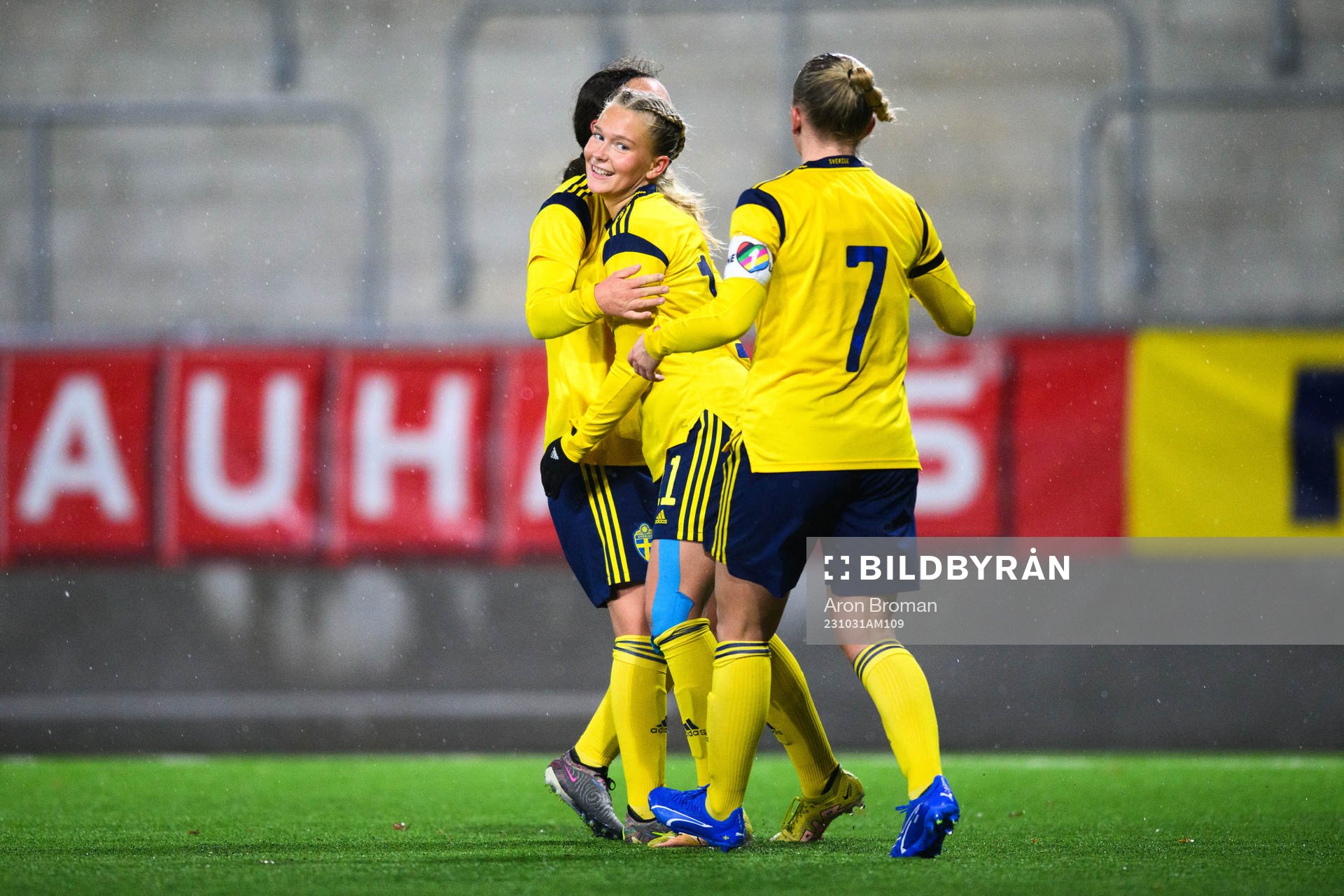 Tilda Sandén of Sweden celebrates
