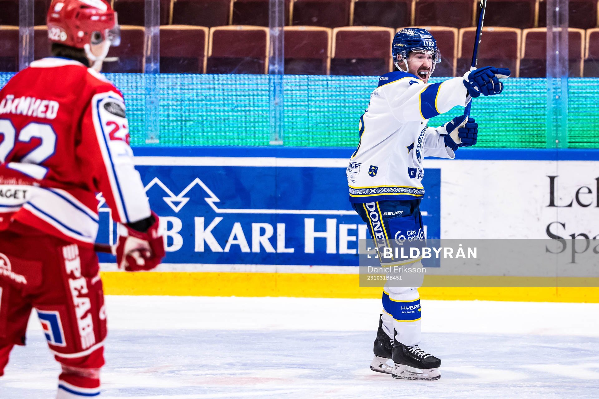 Leksands Matt Caito jublar