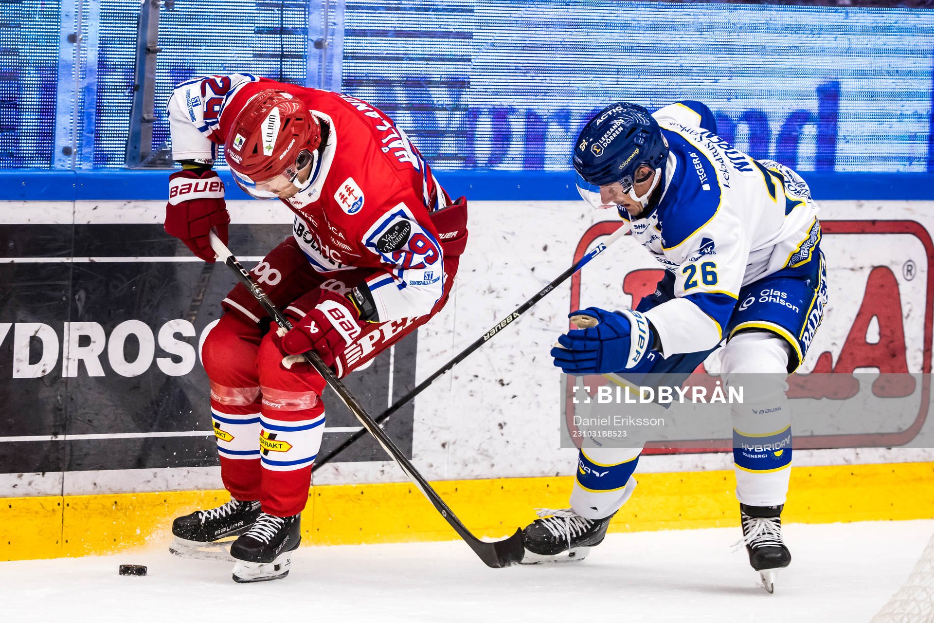 Timrås Filip Hållander och Leksands Patrik Noren