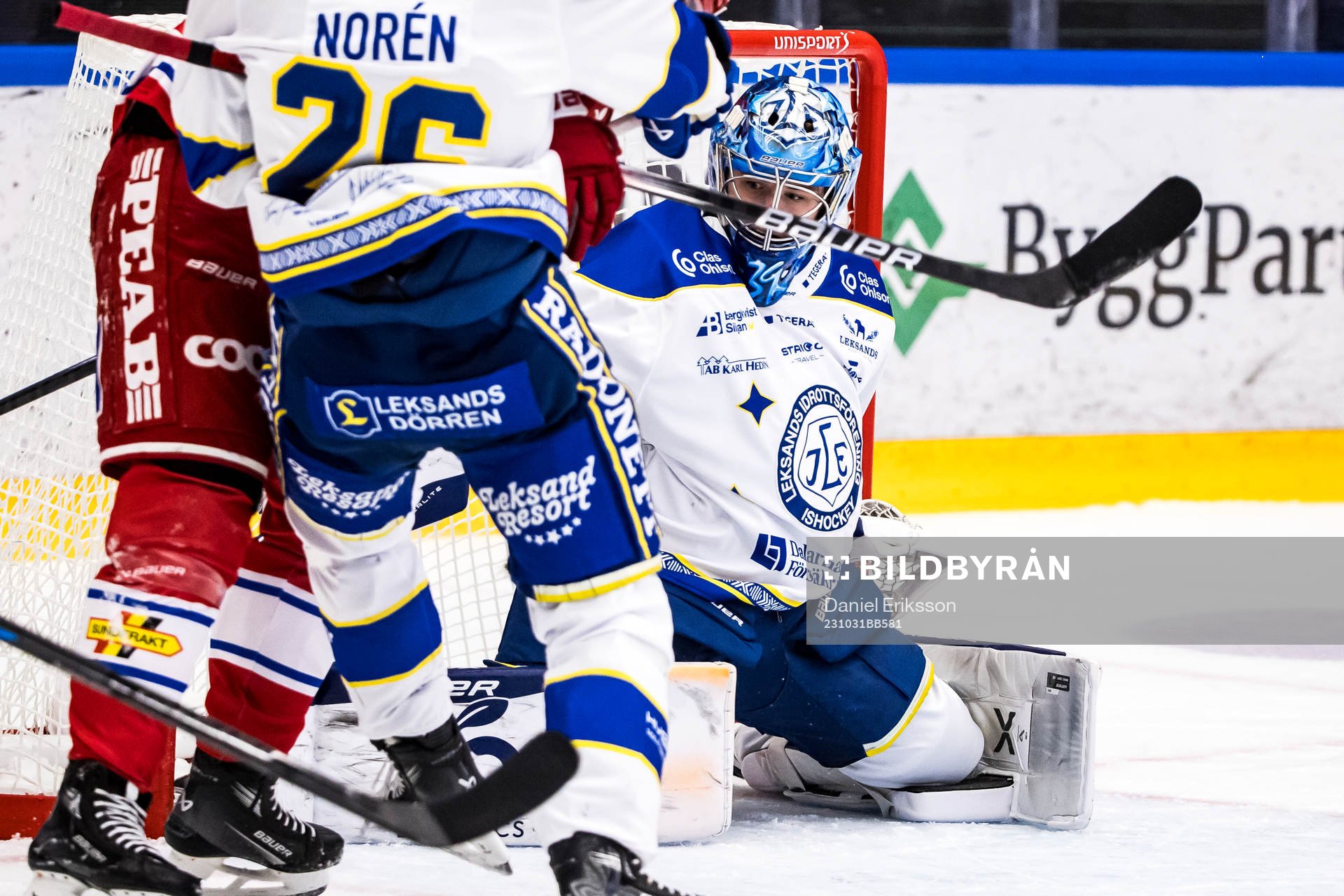 Leksands målvakt Filip Larsson