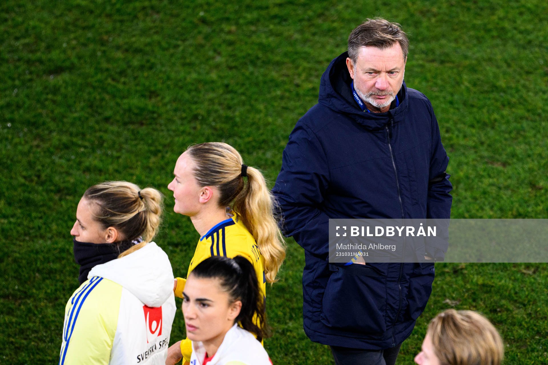 Head coach Peter Gerhardsson of Sweden looks dejected