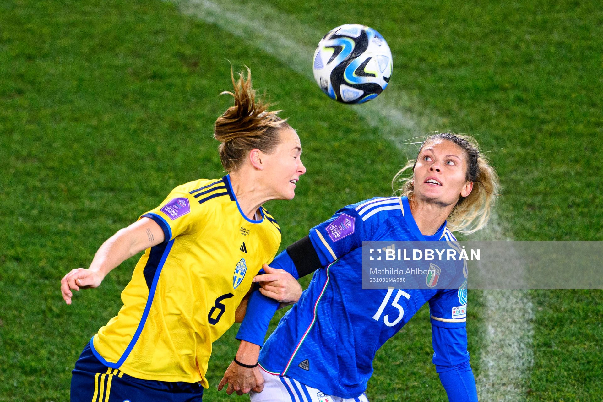 Magdalena Eriksson of Sweden and Michela Cambiaghi of