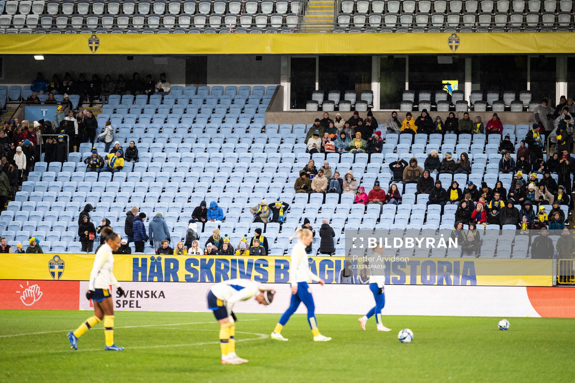 Spectators in the stands