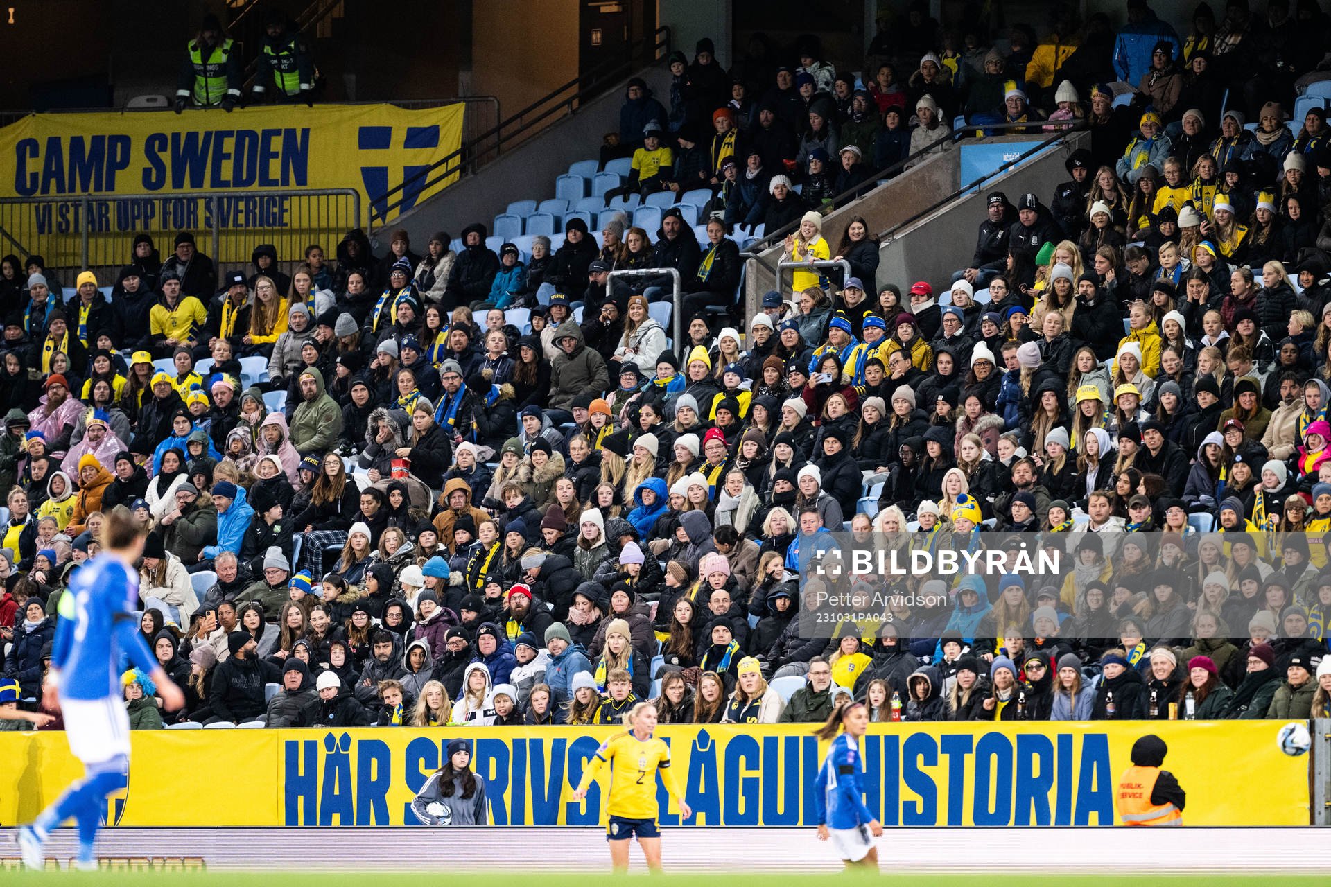 Spectators in the stands