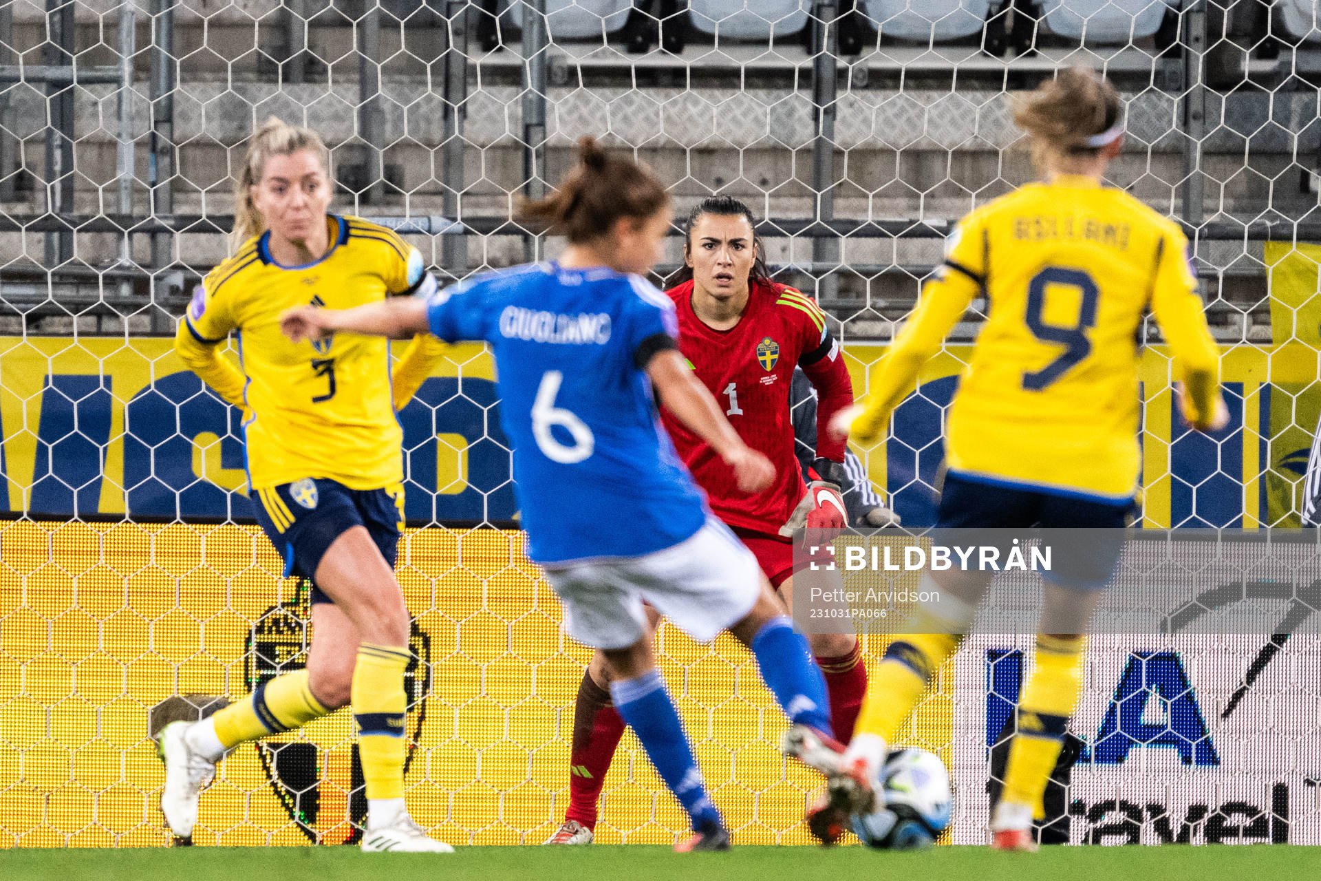 Goalkeeper Zecira Musovic of Sweden