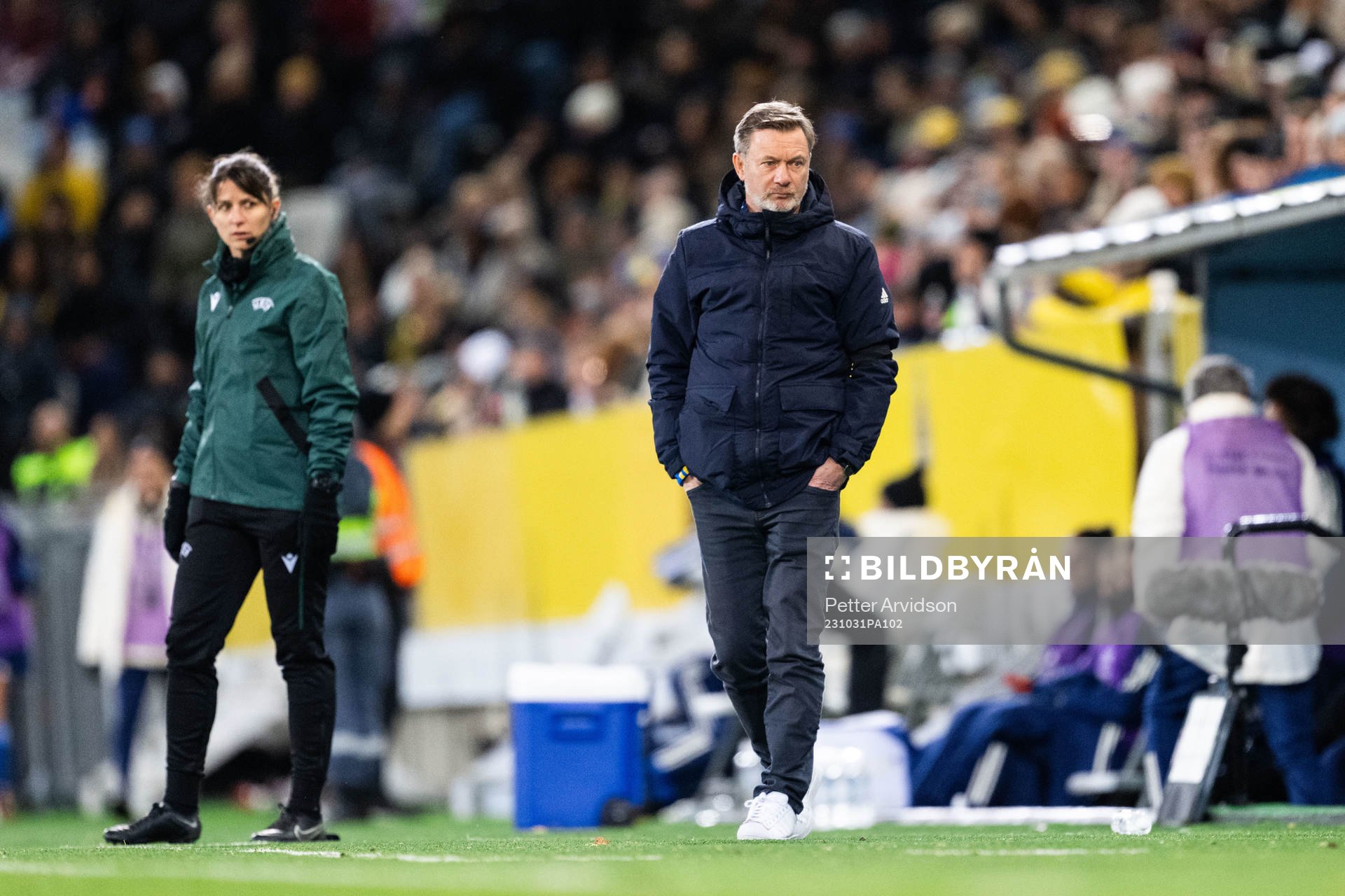 Head coach Peter Gerhardsson of Sweden looks dejected