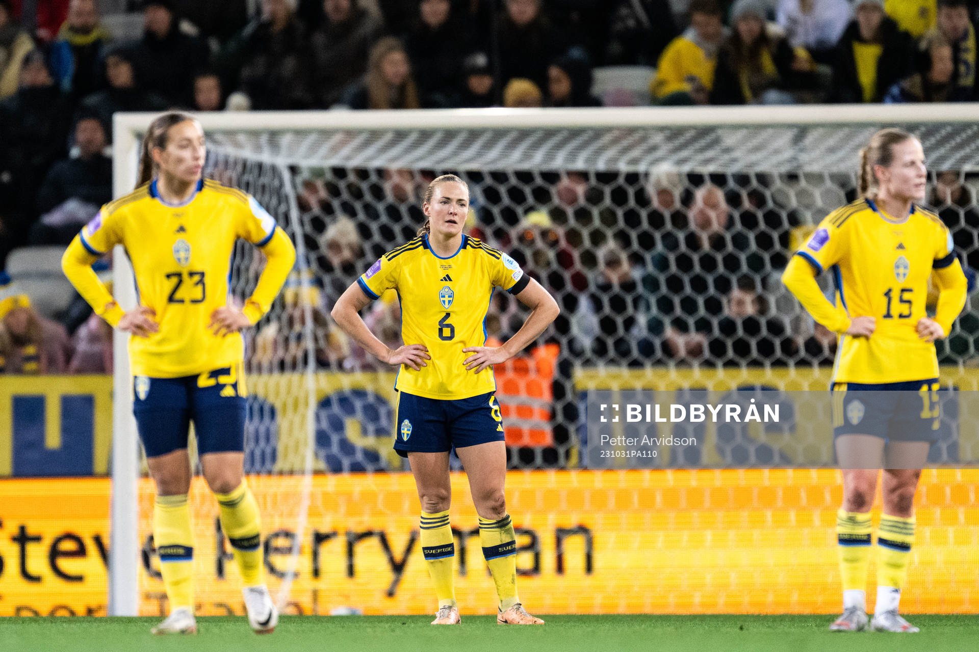 Magdalena Eriksson of Sweden looks dejected