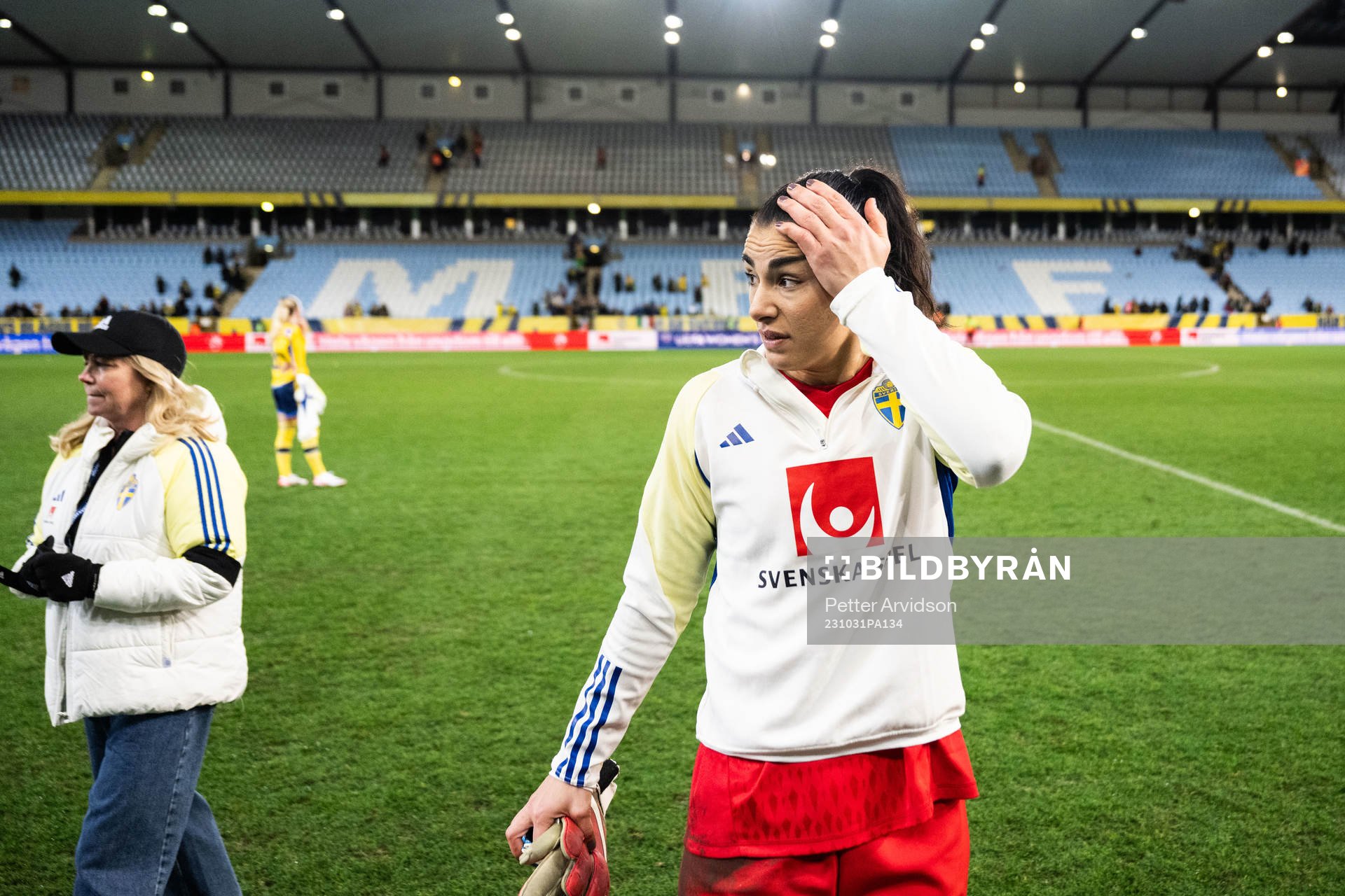 goalkeeper Zecira Musovic of Sweden looks dejected