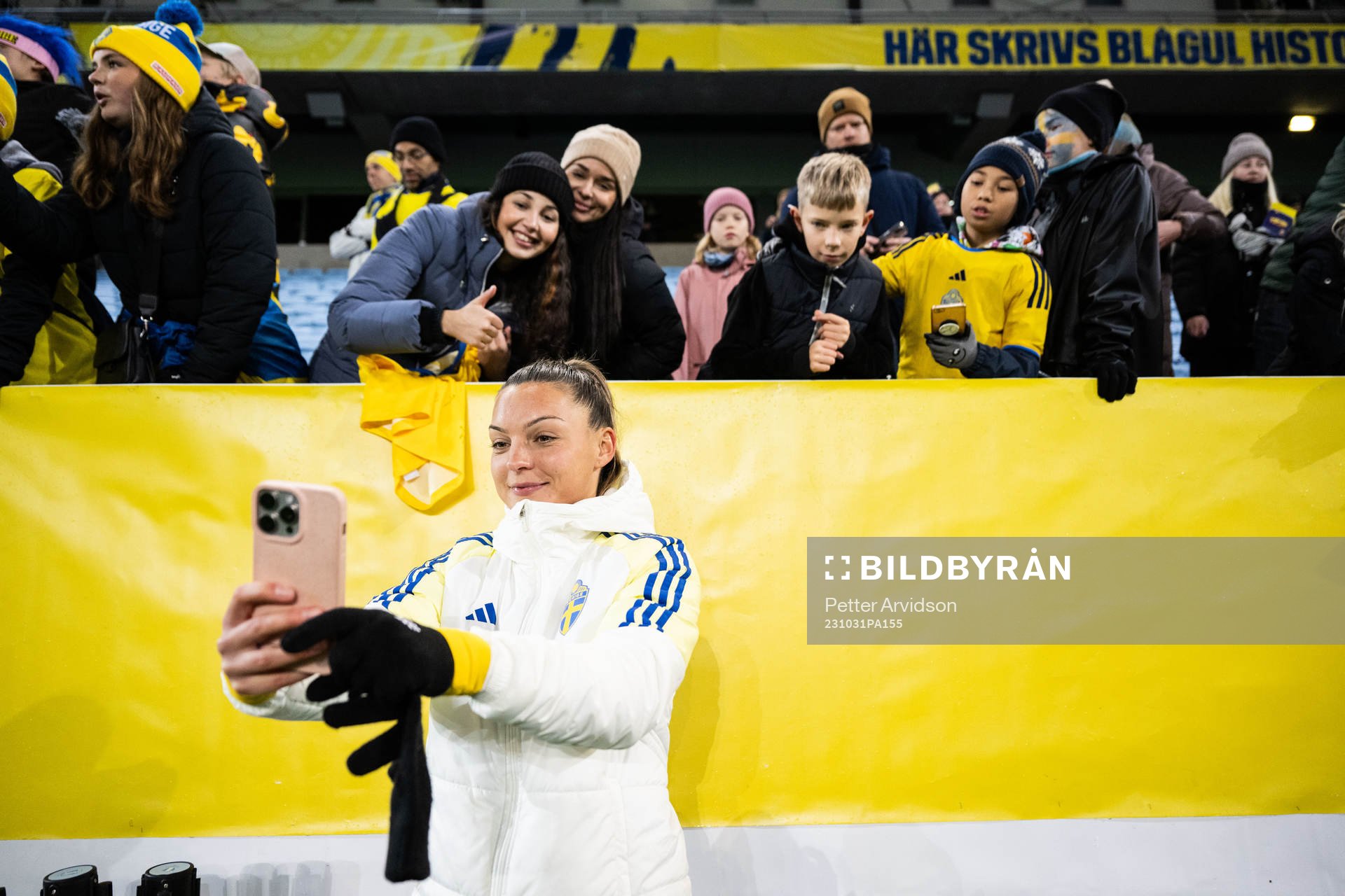 Johanna Rytting Kaneryd of Sweden with fans