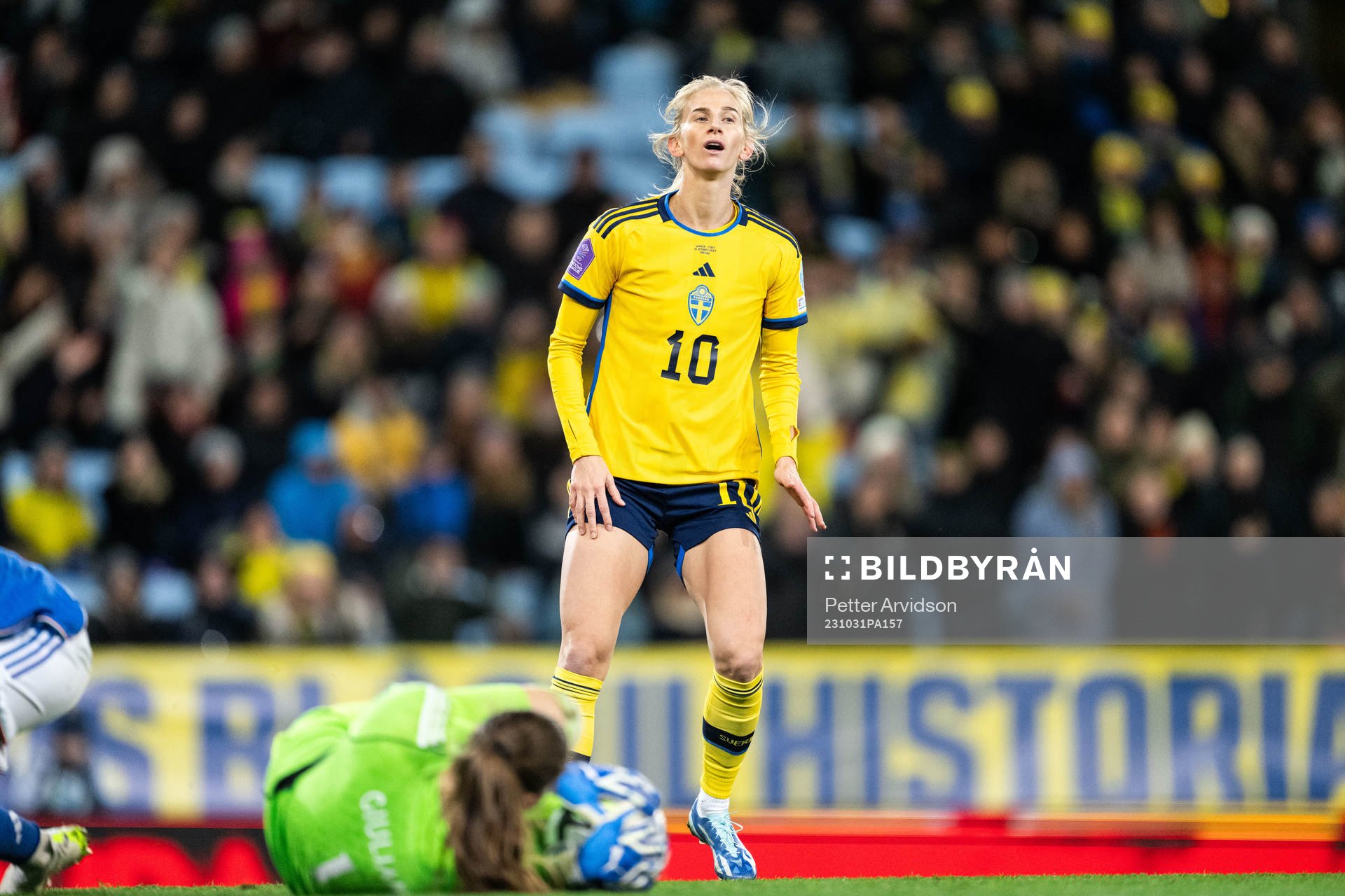 Sofia Jakobsson of Sweden looks dejected
