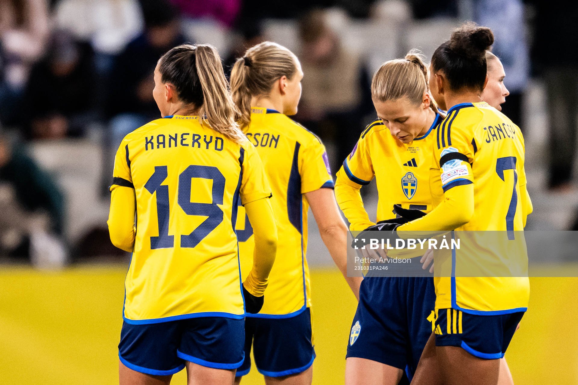 Anna Anvegård of Sweden looks dejected