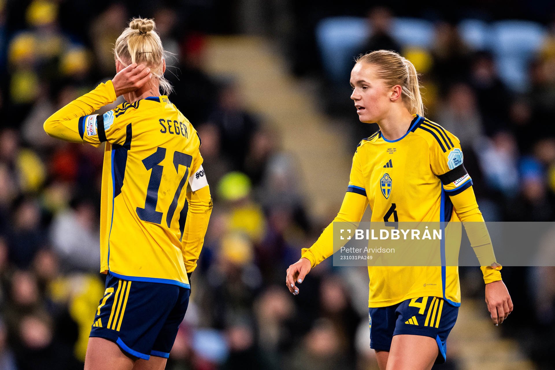 Hanna Lundkvist of Sweden looks dejected