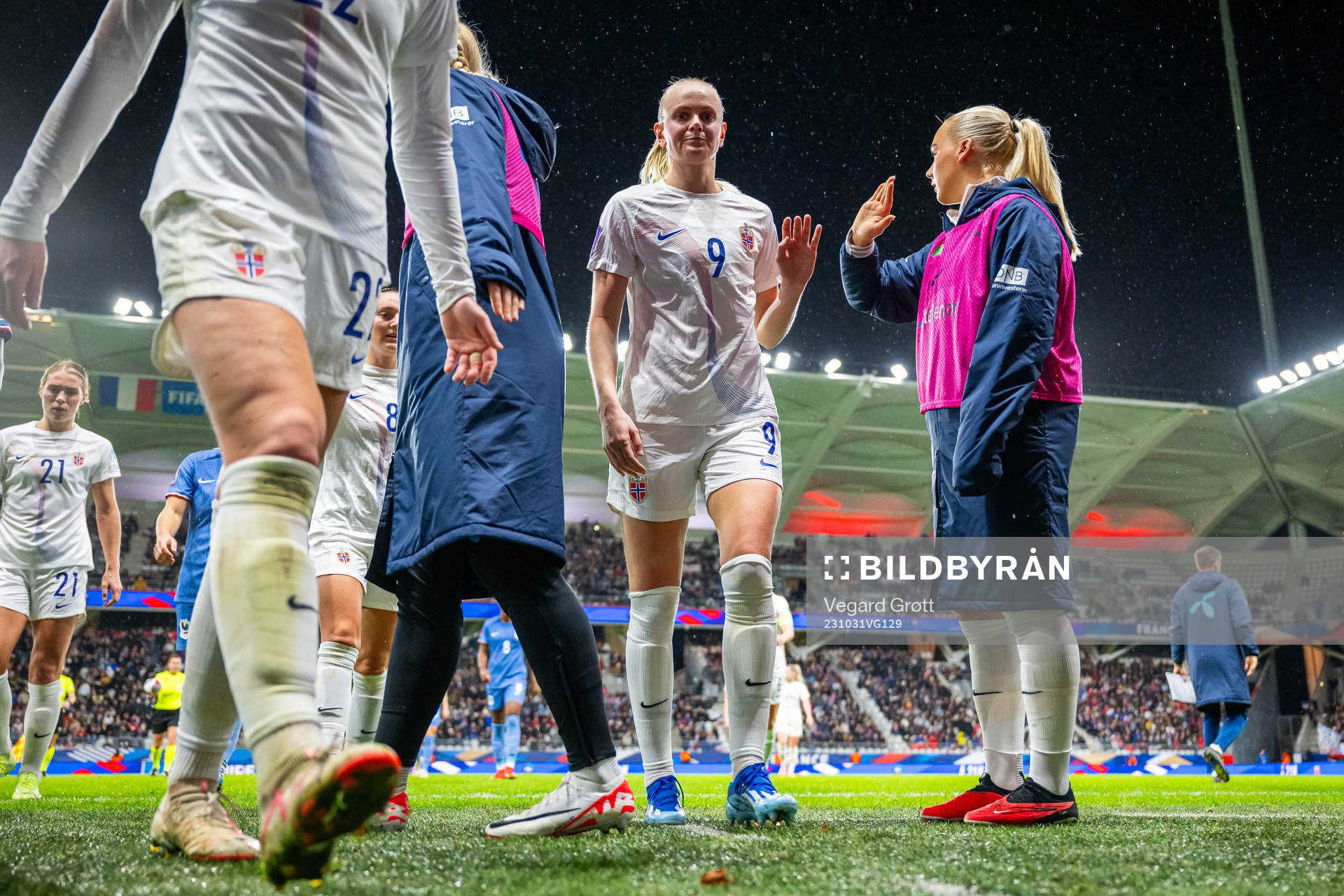 Karina Sævik of Norway at half-time