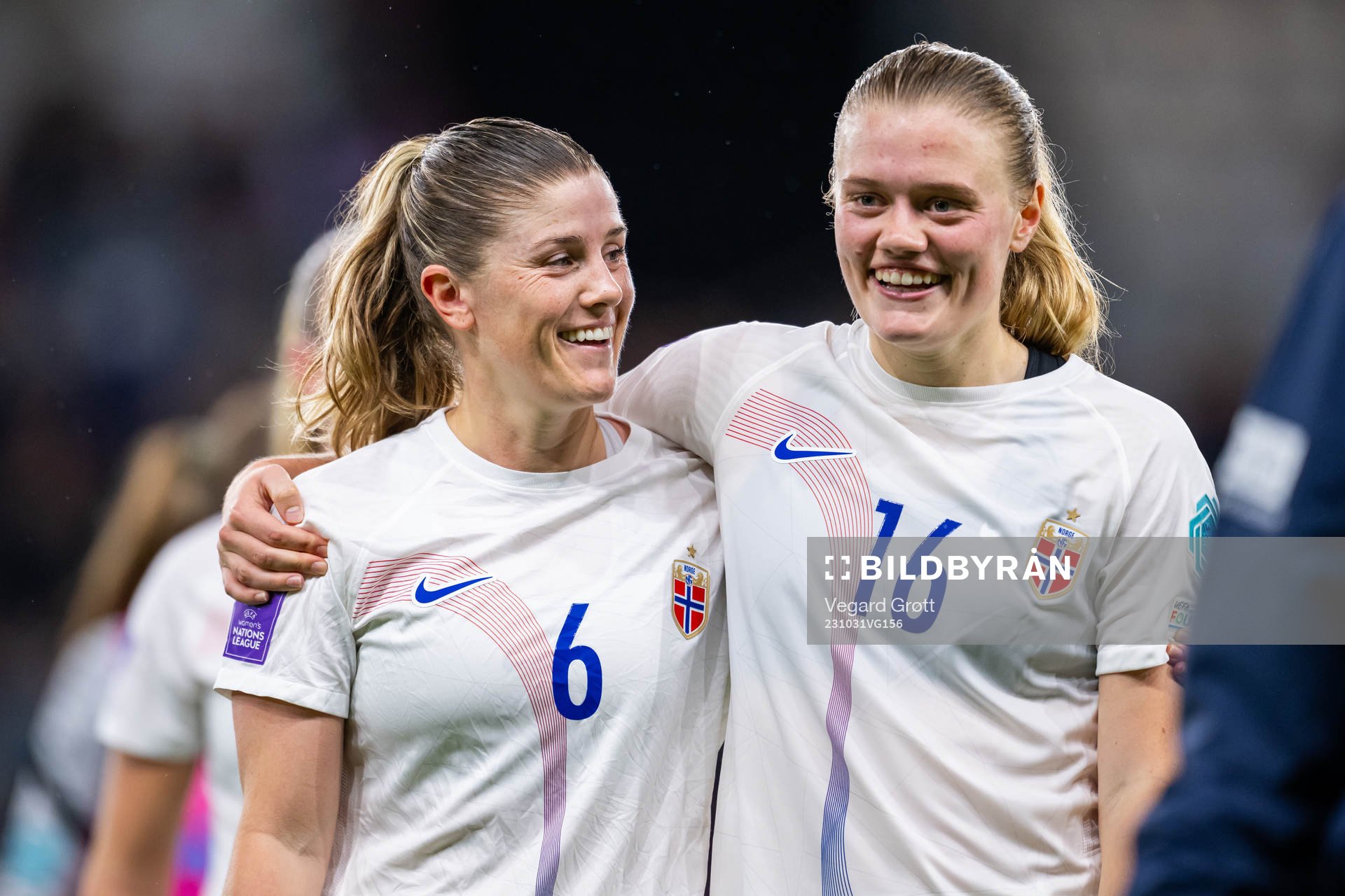 Maren Mjelde and Mathilde Harviken of Norway