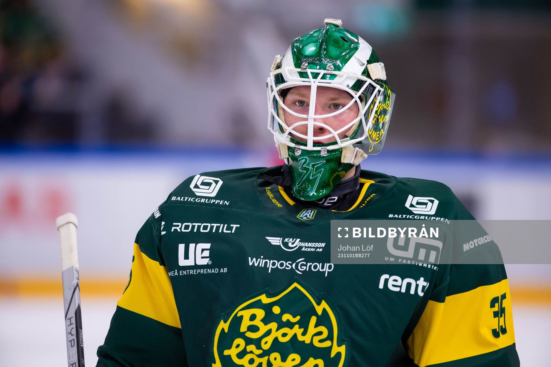 Björklövens målvakt Melker Thelin