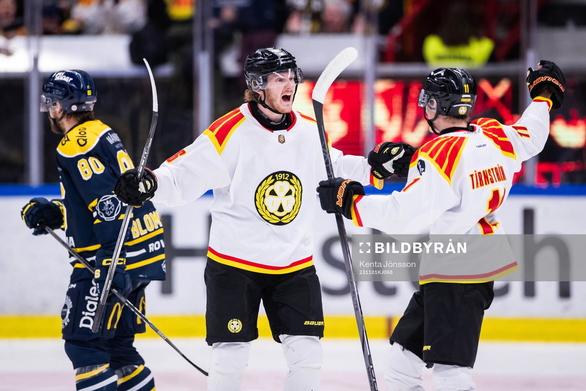 Brynäs Oliver Tärnström jublar