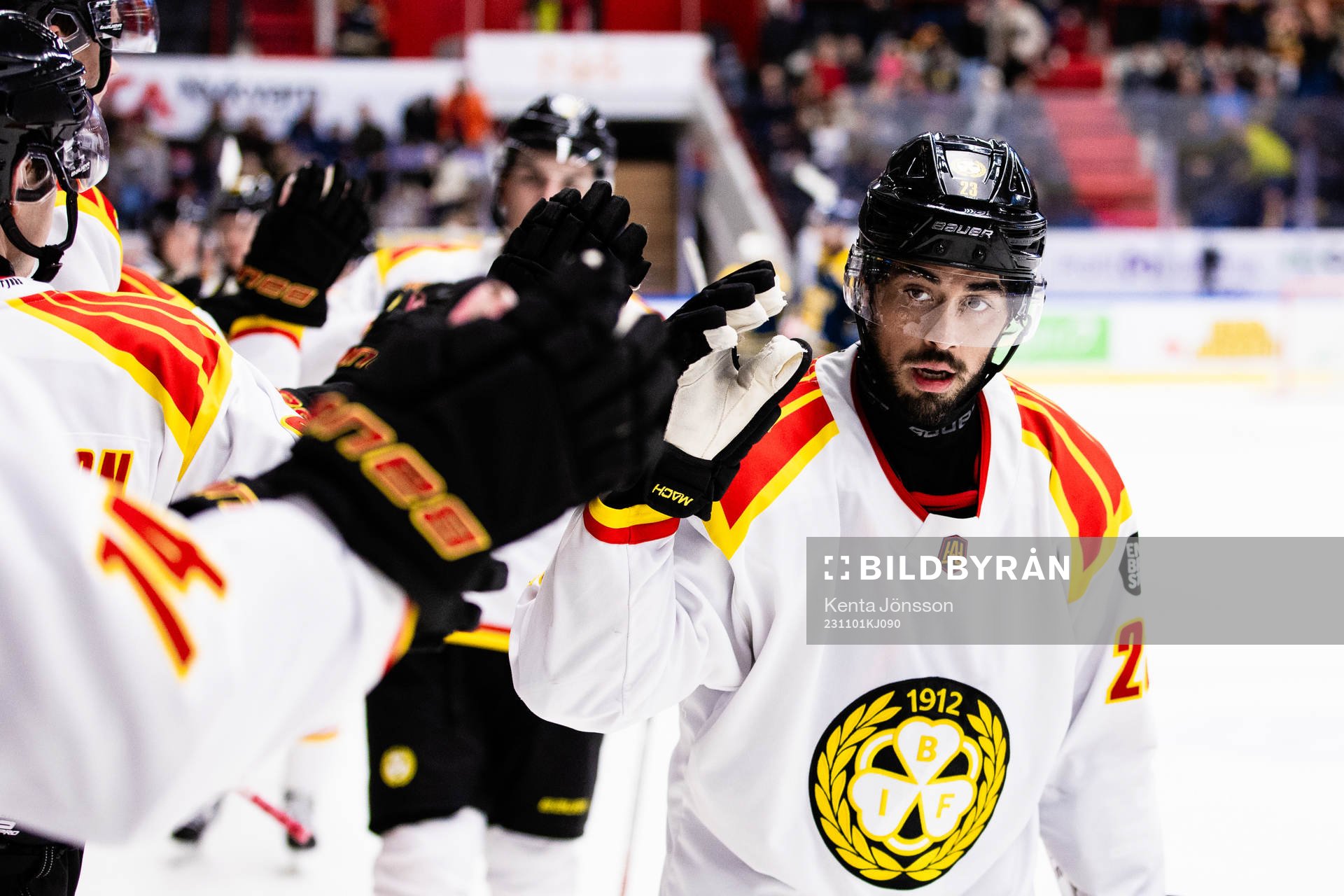 Brynäs Tyler Vesel jublar