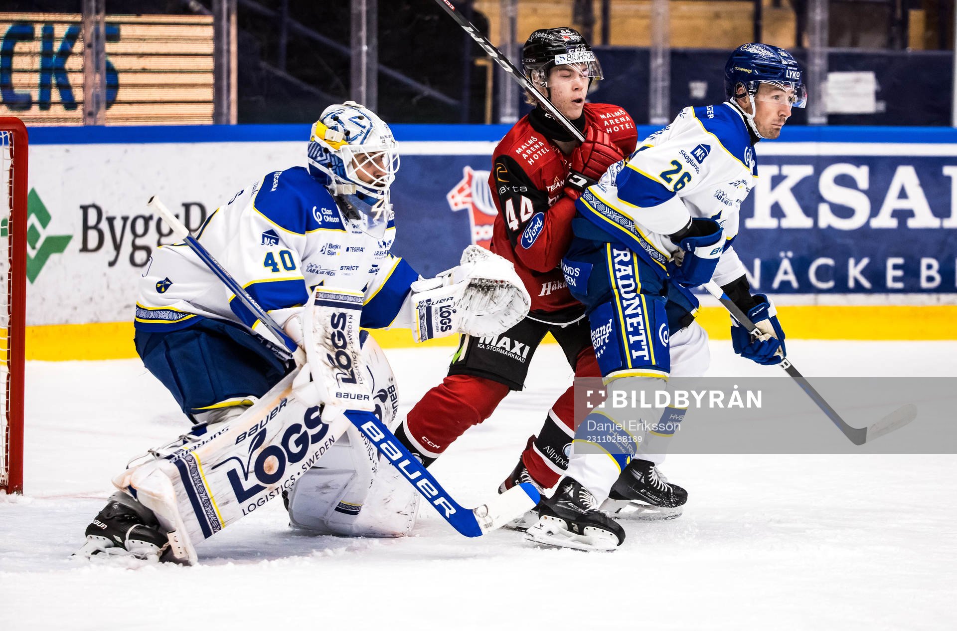 Leksands målvakt Mantas Armalis och Malmö Redhawks Filip