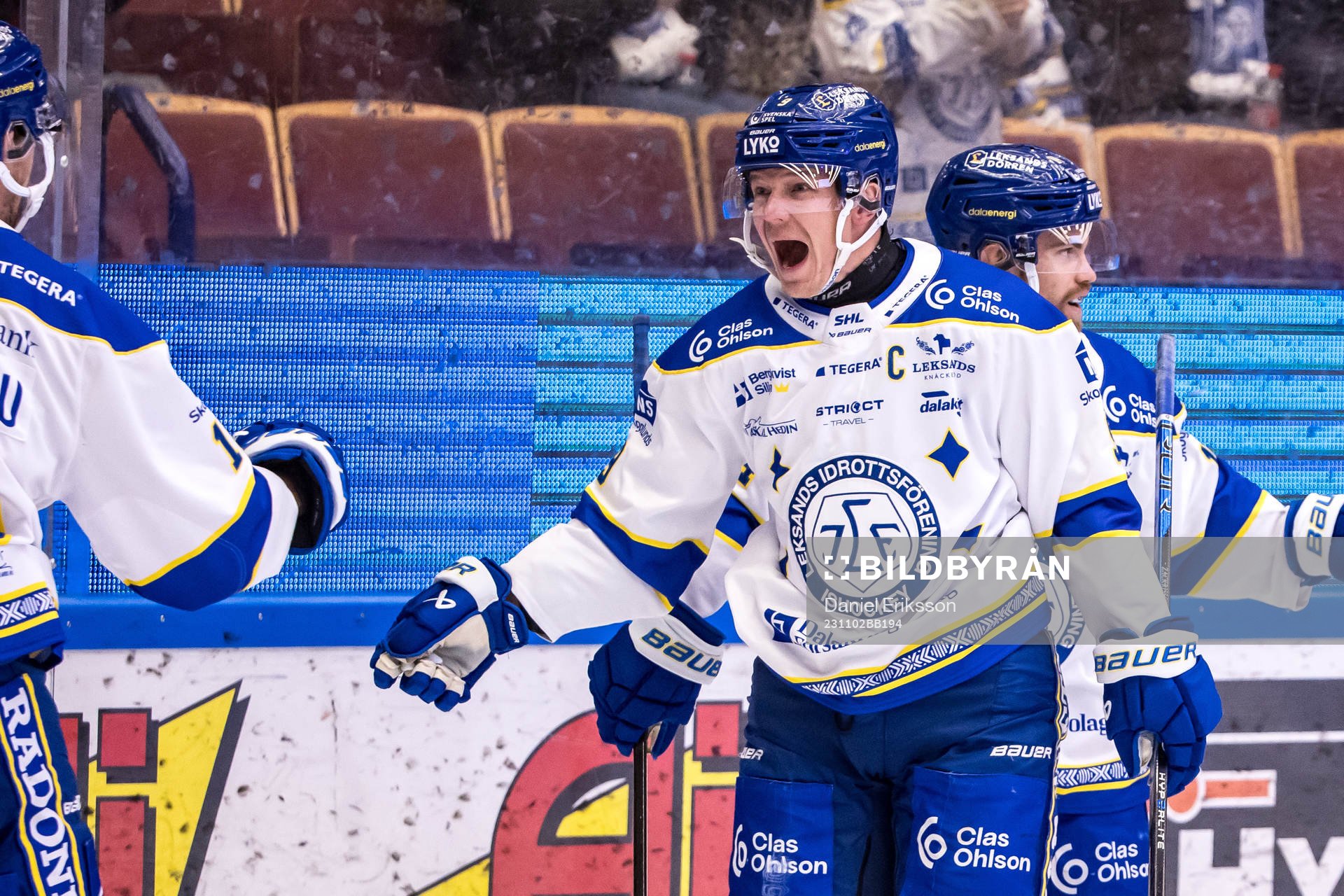 Leksands Patrik Zackrisson jublar