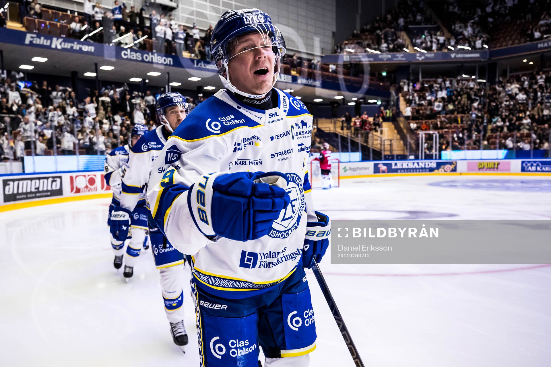 Leksands Patrik Zackrisson jubel