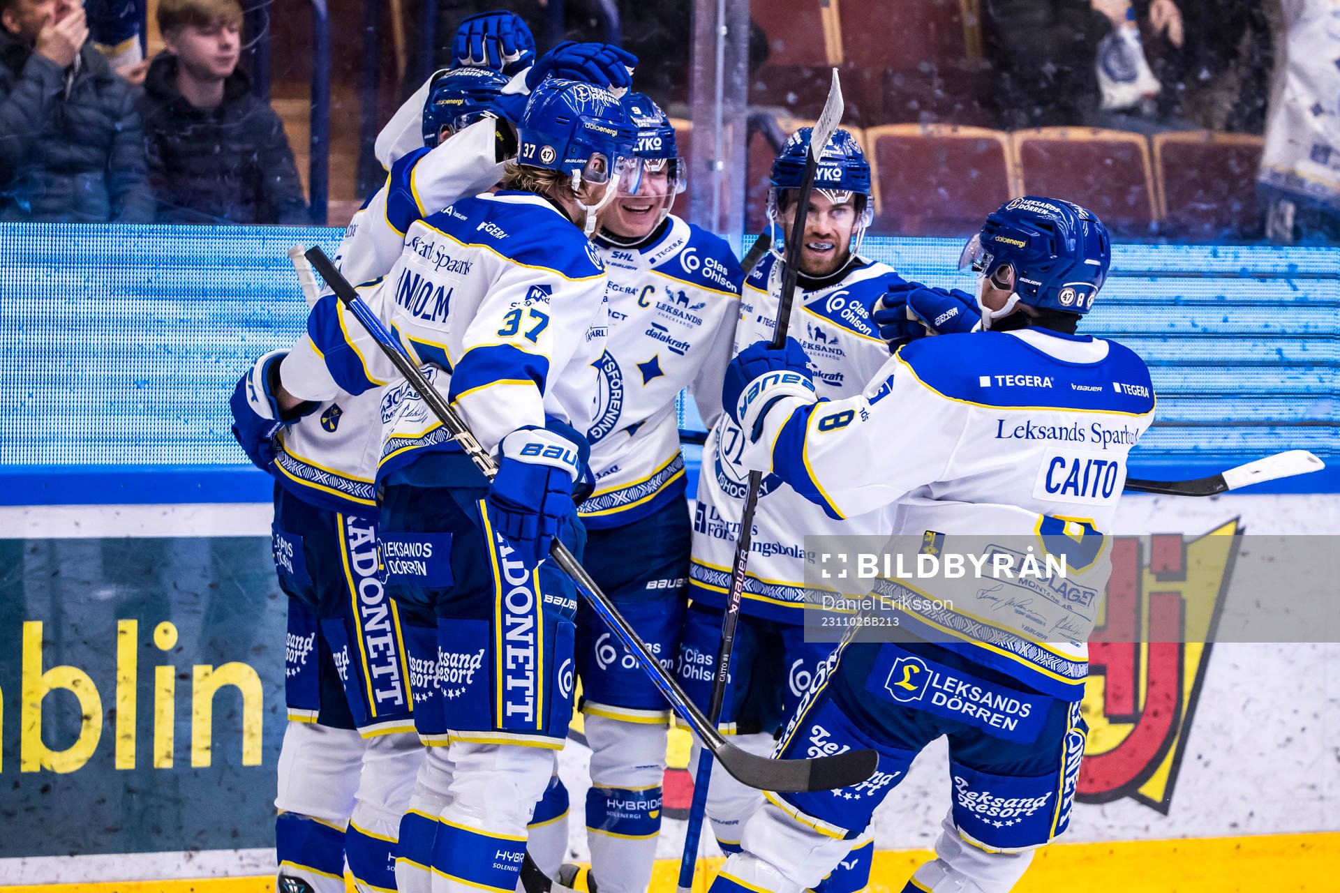 Leksands Patrik Zackrisson jubel