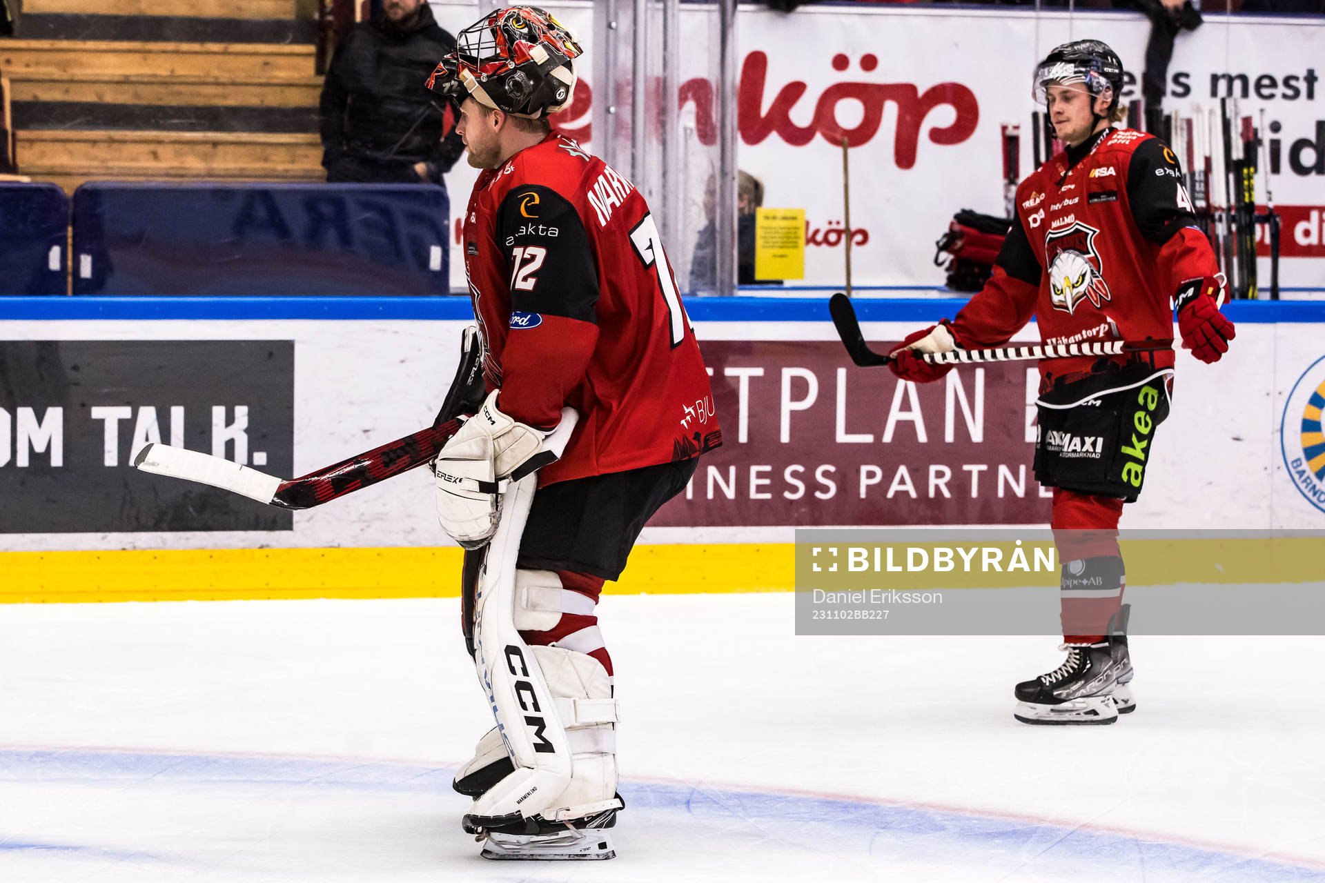 Malmö Redhawks målvakt Daniel Marmenlind deppar
