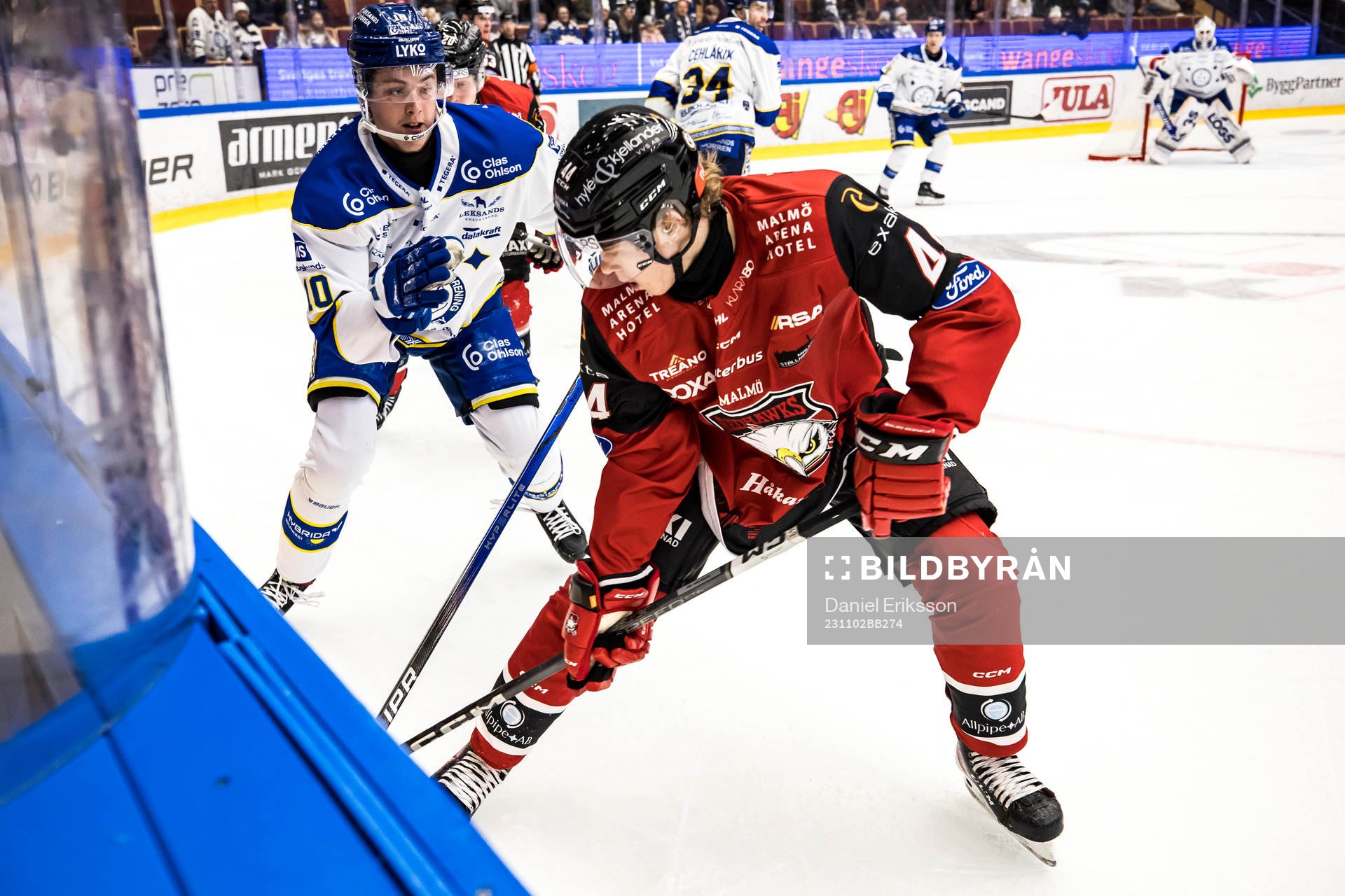 Leksands Anton Johansson och Malmö Redhawks Filip Sitar
