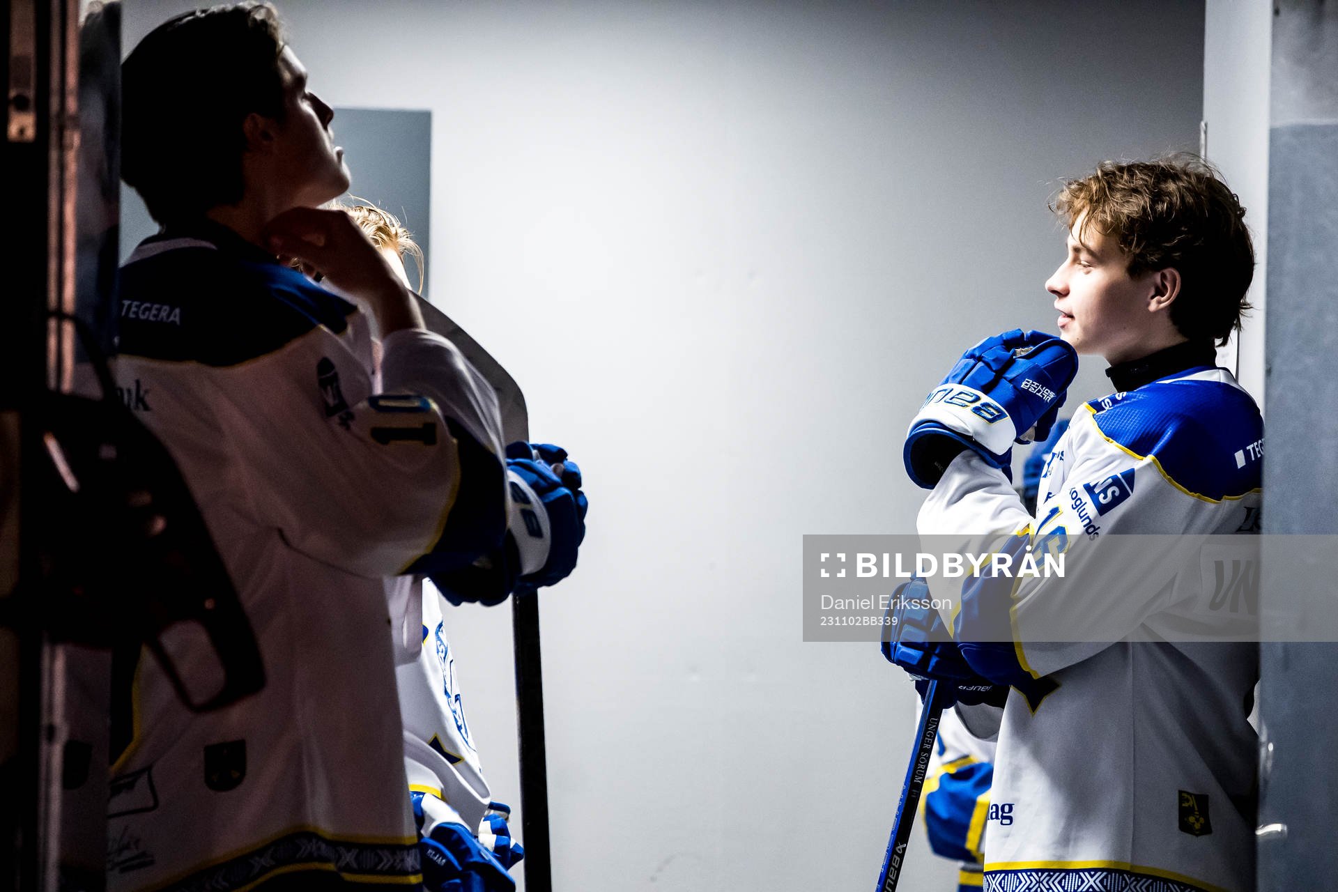 Leksands Felix Unger Sörum innan ishockeymatchen i SHL