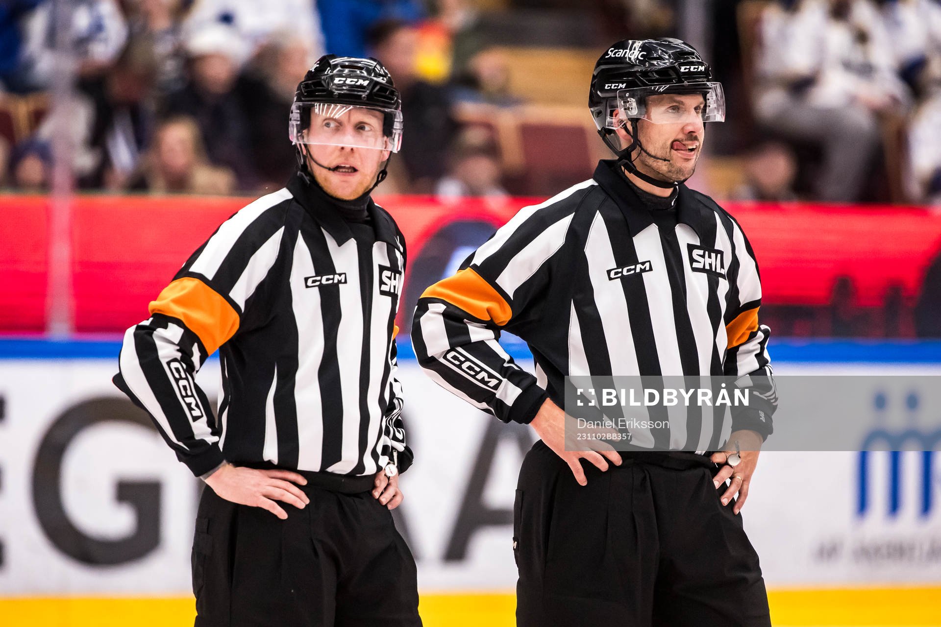 Domare Mikael Holm och Domare Johan Magnusson