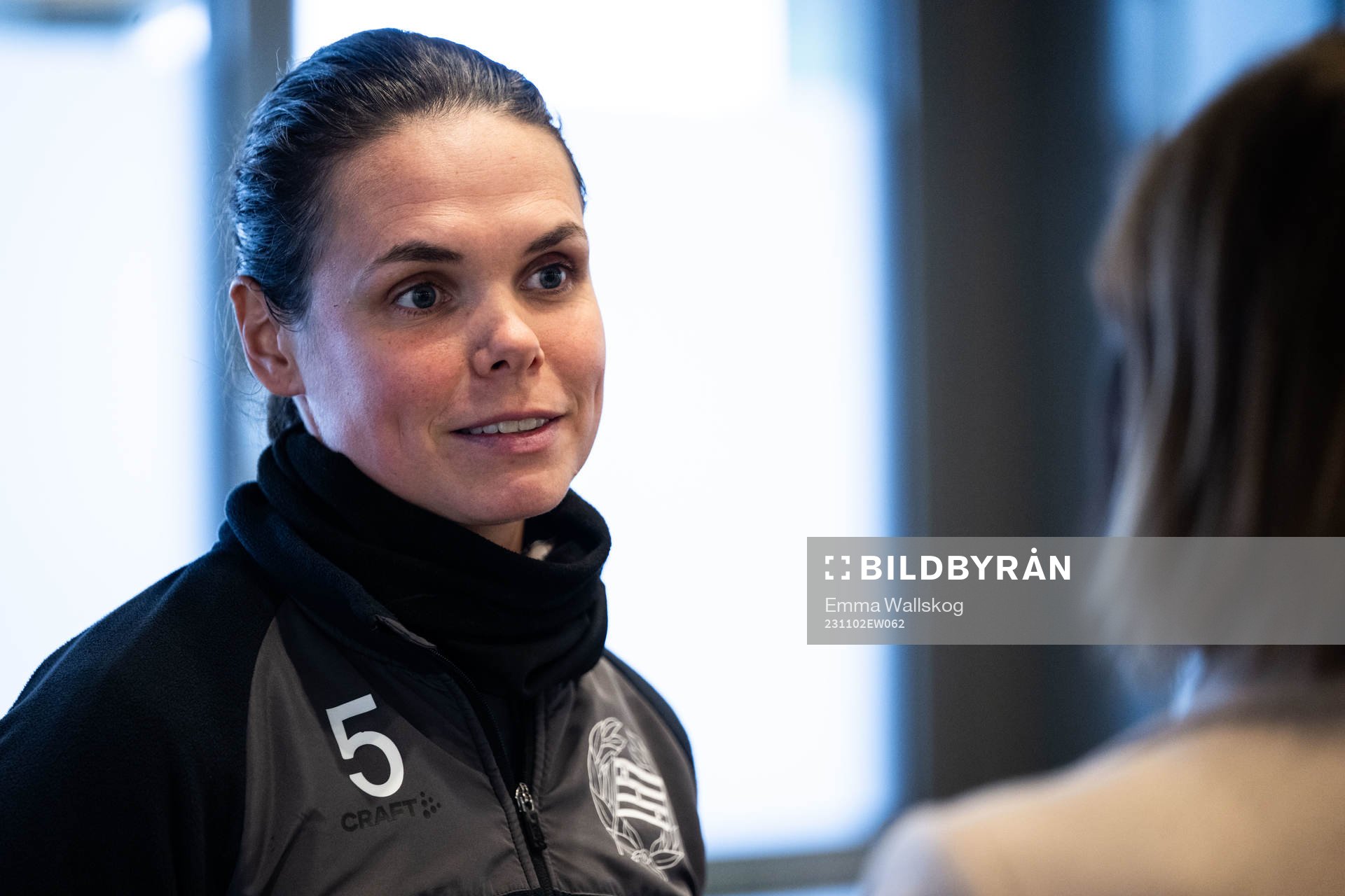 Simone Boye Sørensen i mixade zonen