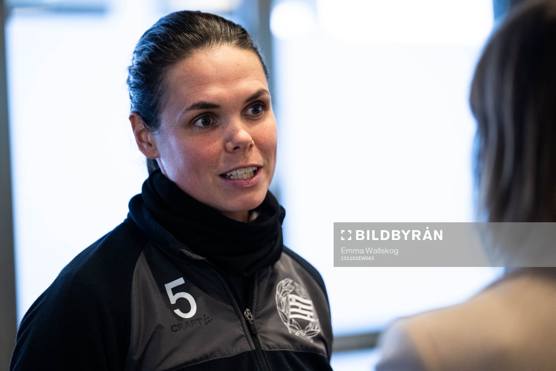 Simone Boye Sørensen i mixade zonen