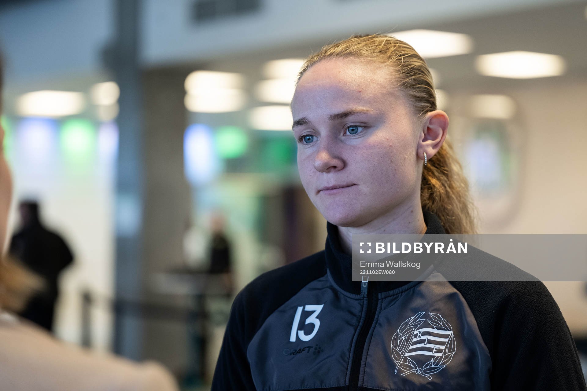 Matilda Vinberg i mixade zonen