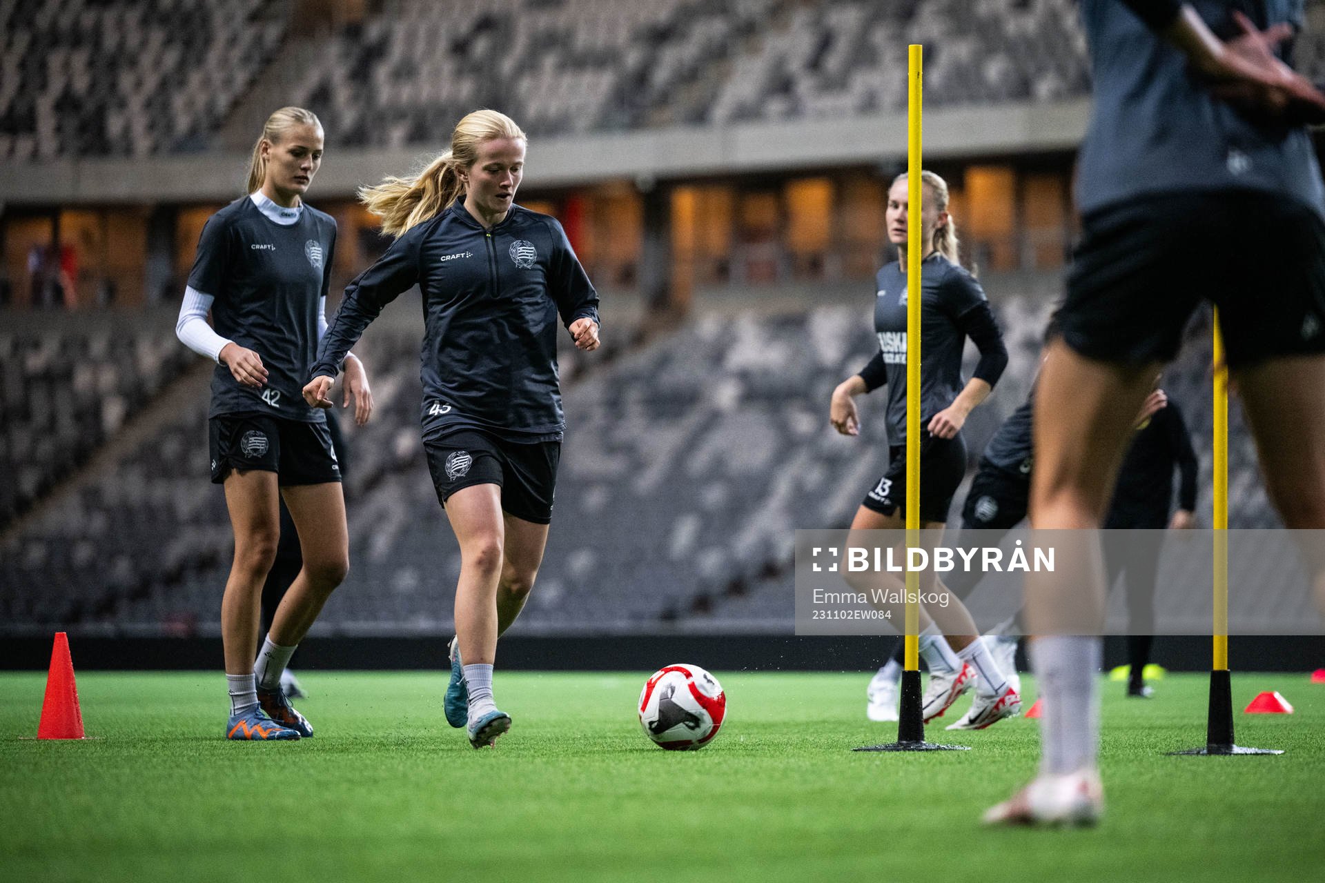 Ebba Lilliehöök under en träning med Hammarby den 2 november 2023 i Stockholm. 