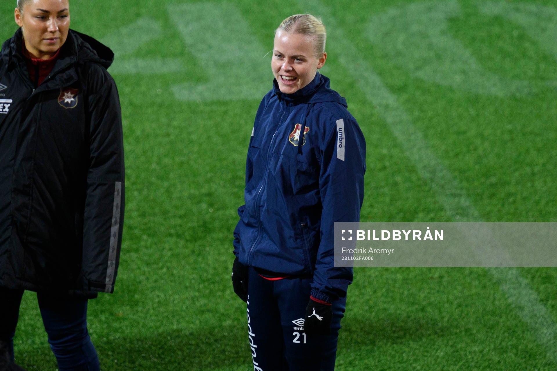 Örgrytes Ebba Abrahamsson inför fotbollsmatchen i Svenska Cupen mellan Örgryte och IFK Göteborg den 2 november 2023 i Göteborg. 