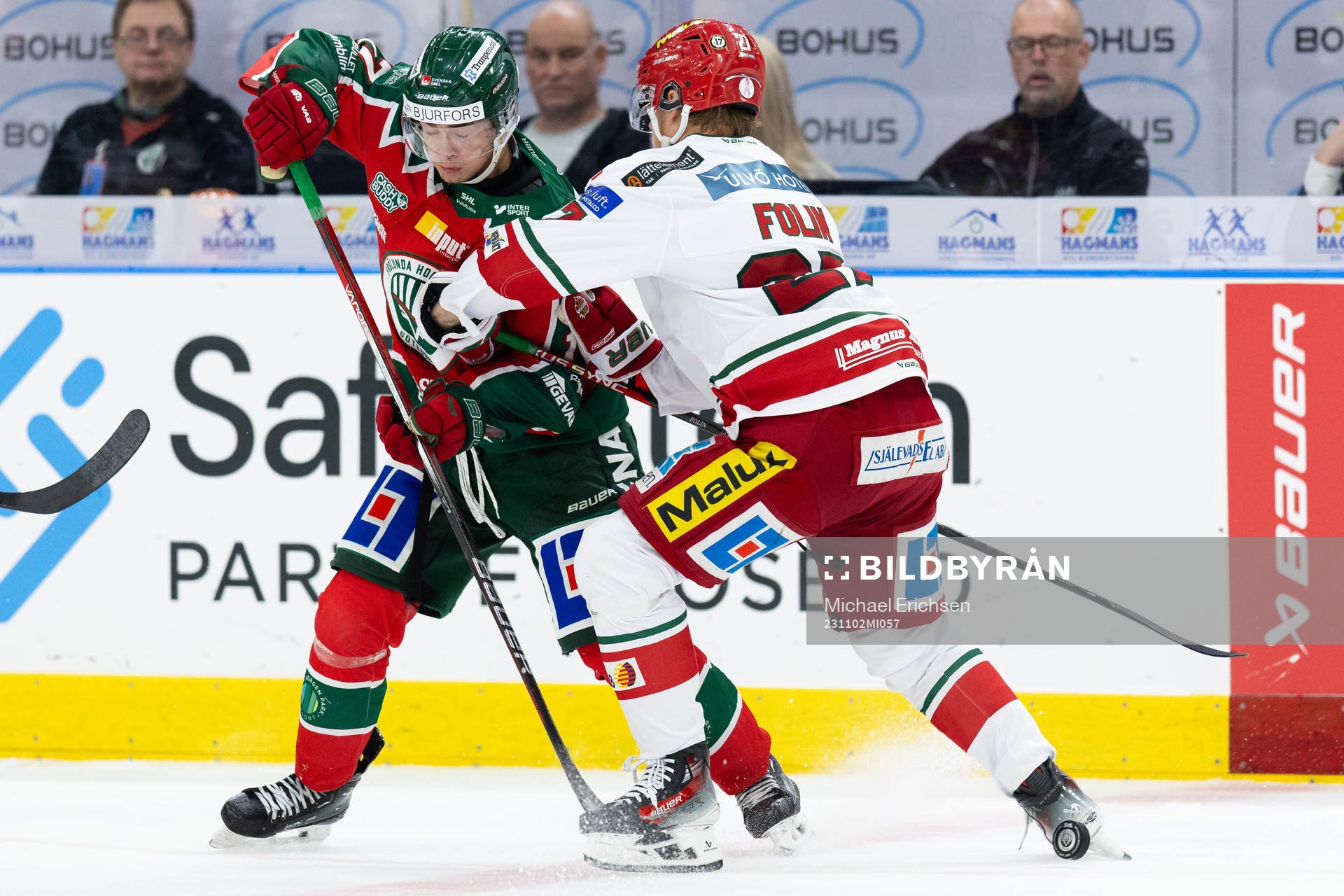 Frölundas Isac Born och MoDos Niklas Folin