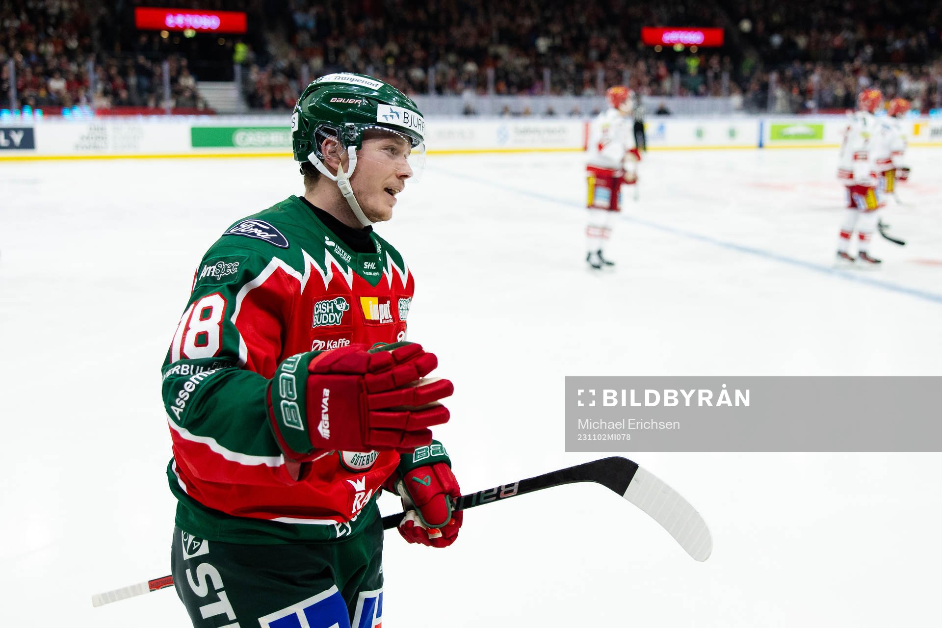 Frölundas Linus Öberg jublar