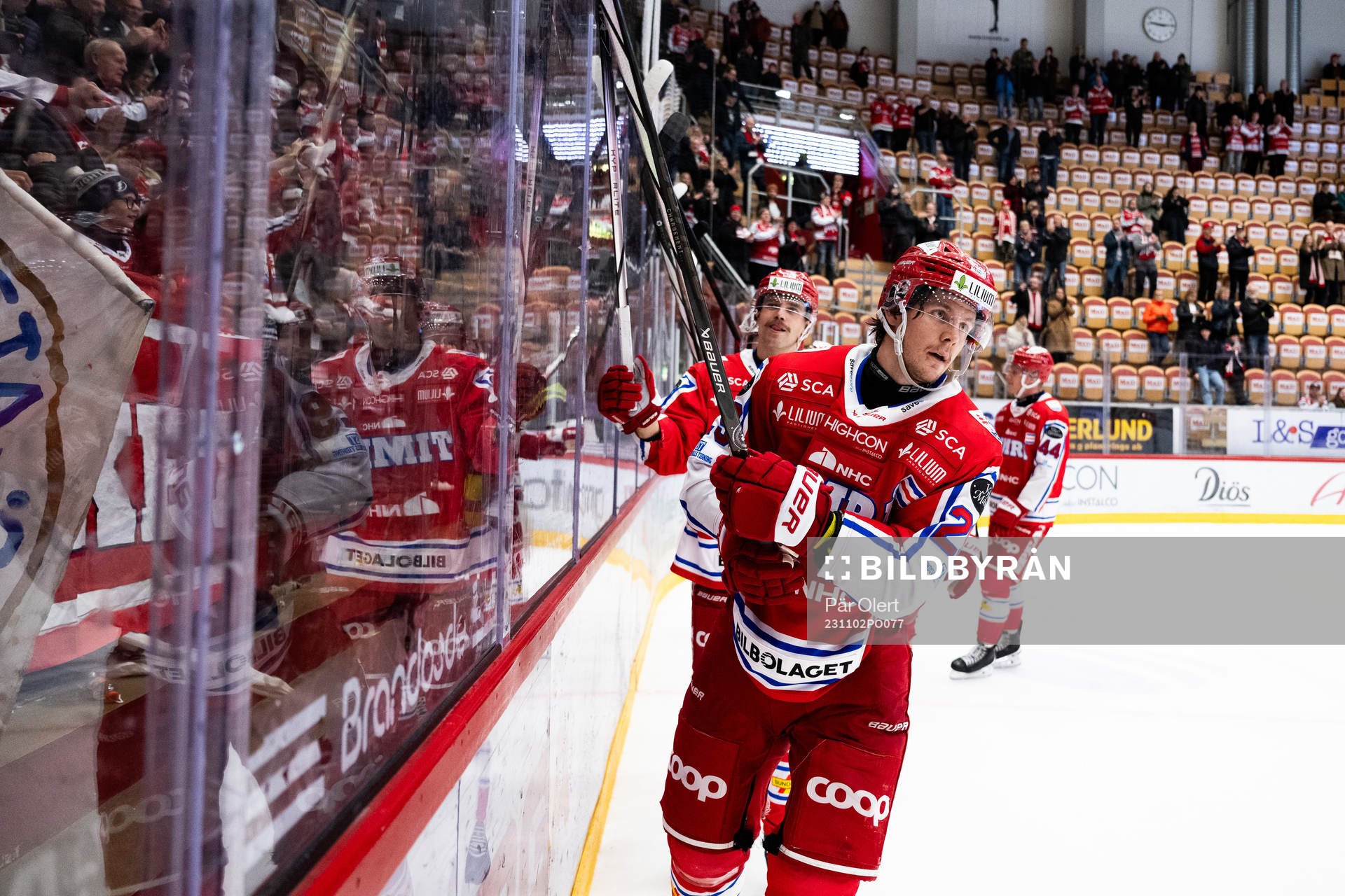 Timrås Filip Hållander jublar