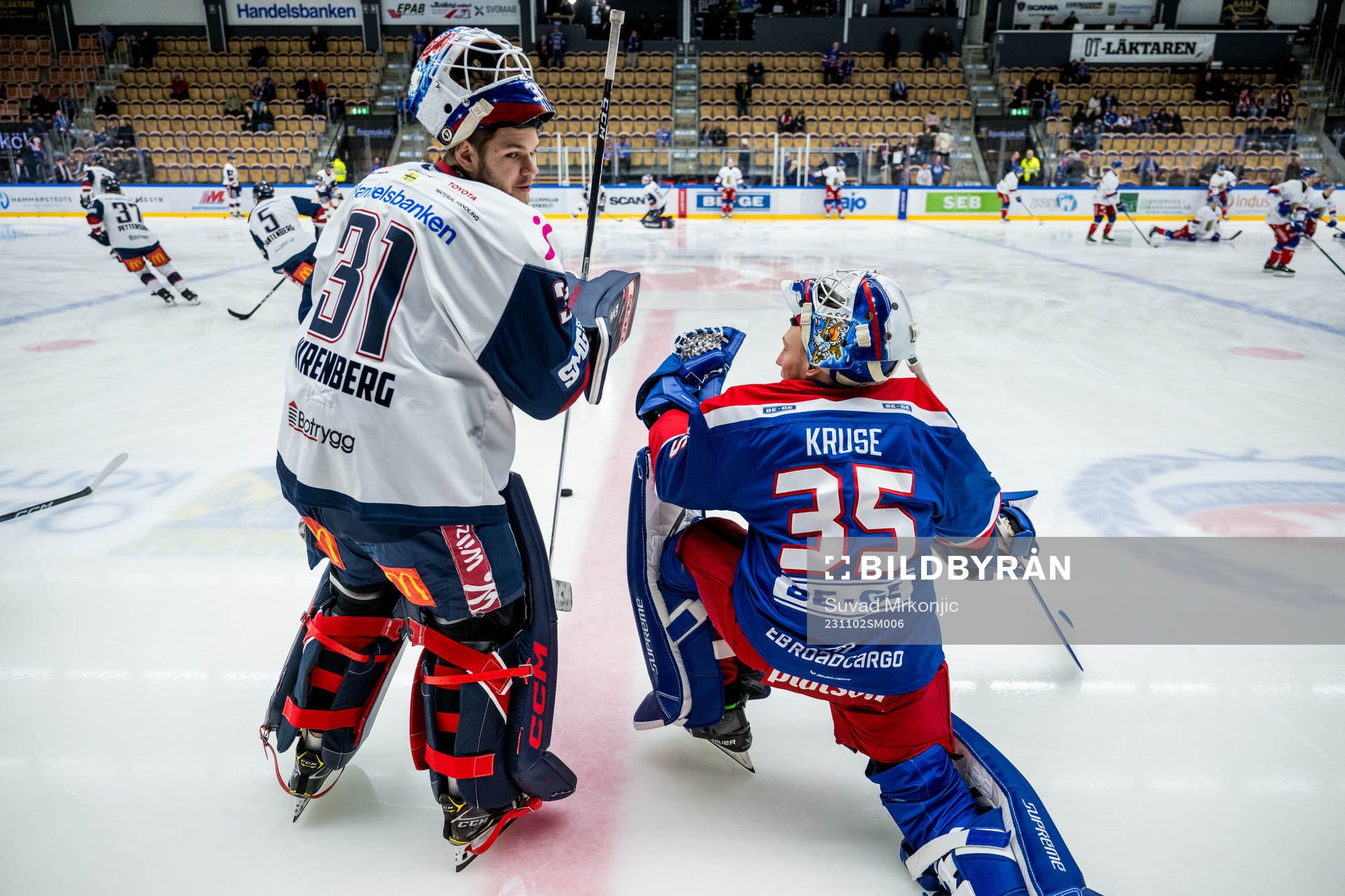 Linköping HCs målvakt Jesper Myrenberg och IK Oskarshamns