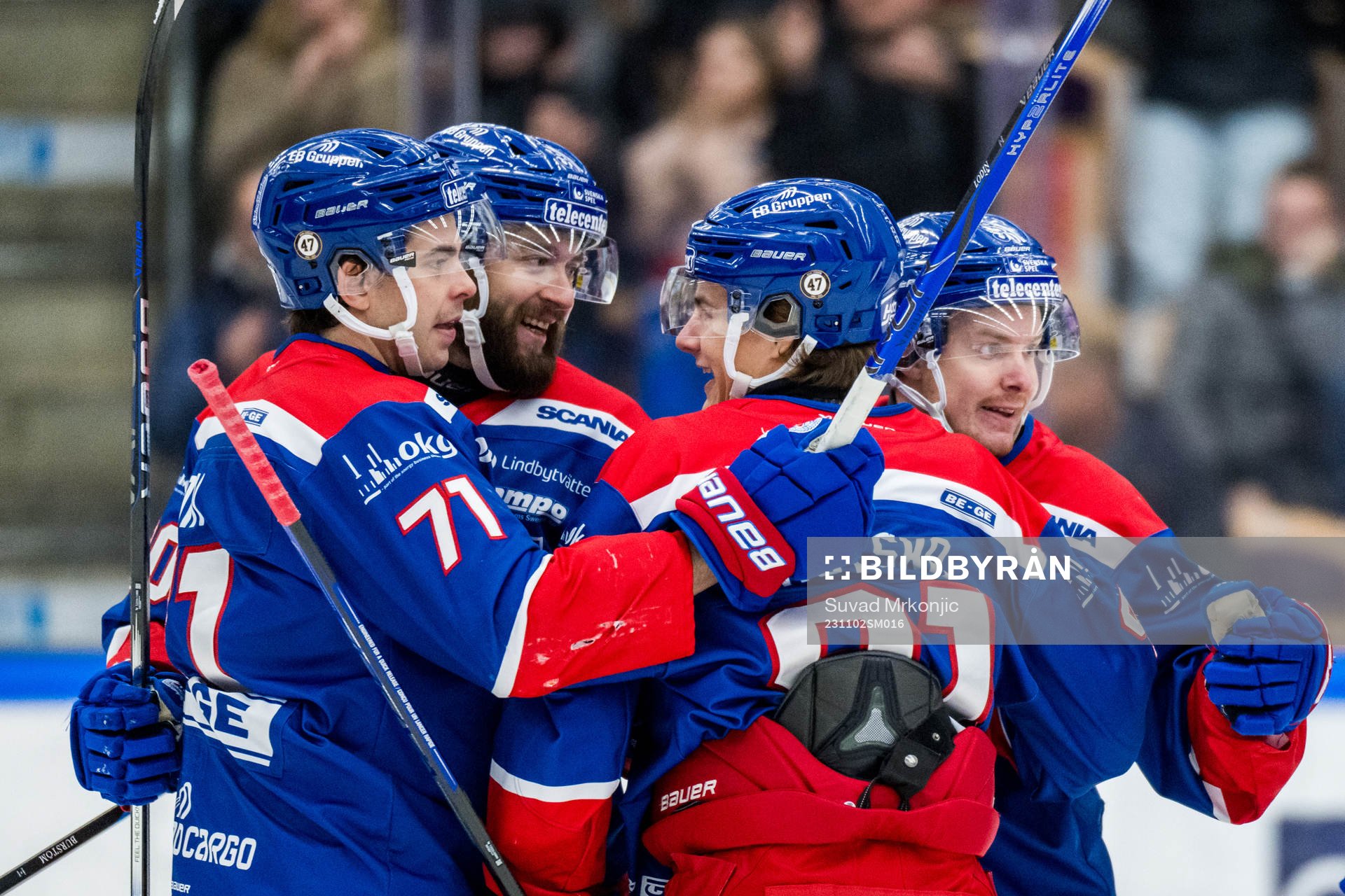 Oskarshamns Viktor Lodin och Hynek Zohorna jublar