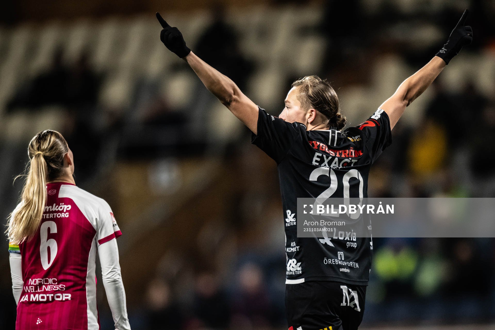 Örebros Jenny-Julia Danielsson jublar