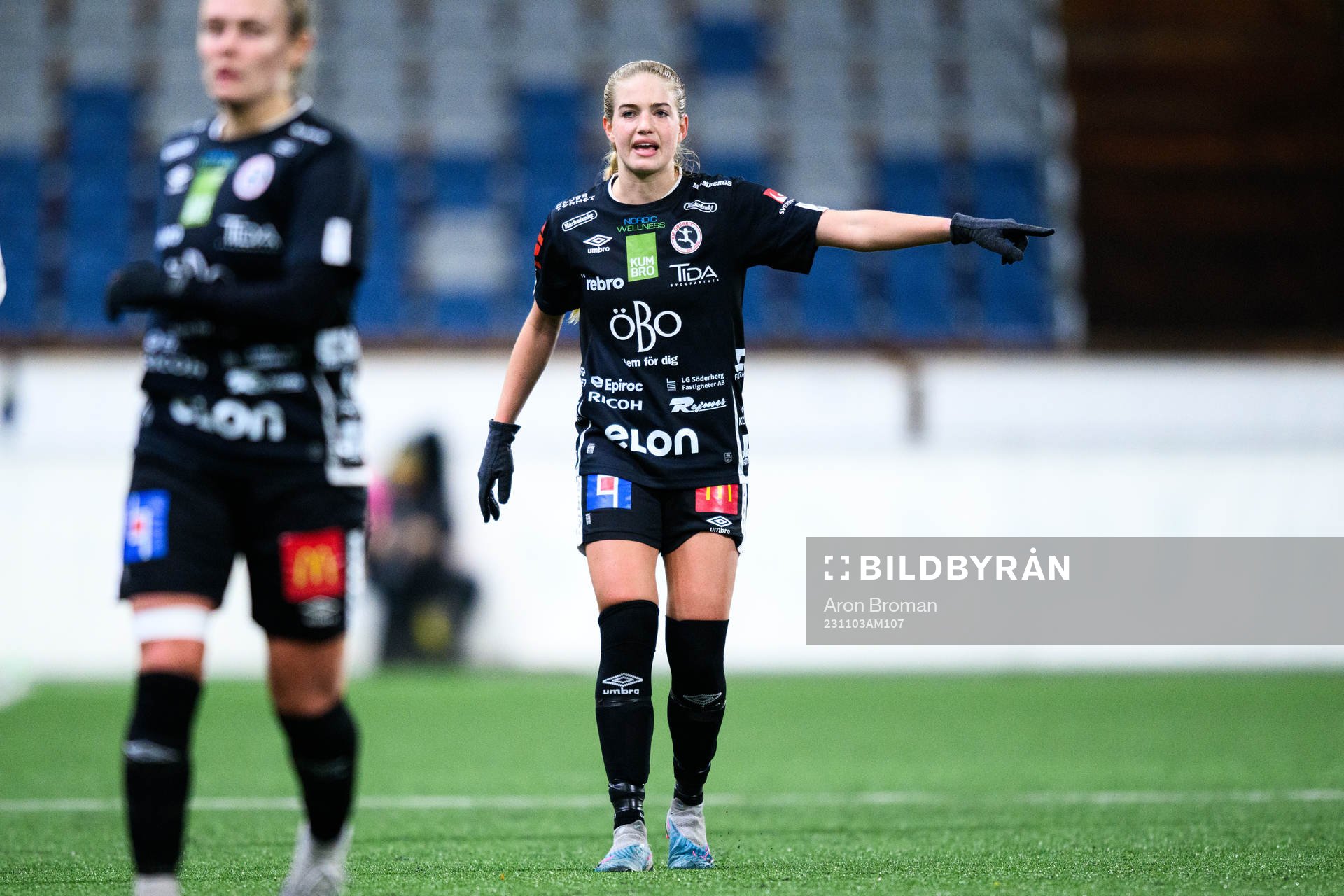 Örebros Regan Steigleder under fotbollsmatchen i Damallsvenskan mellan IK Uppsala och Örebro den 3 november 2023 i Uppsala. 