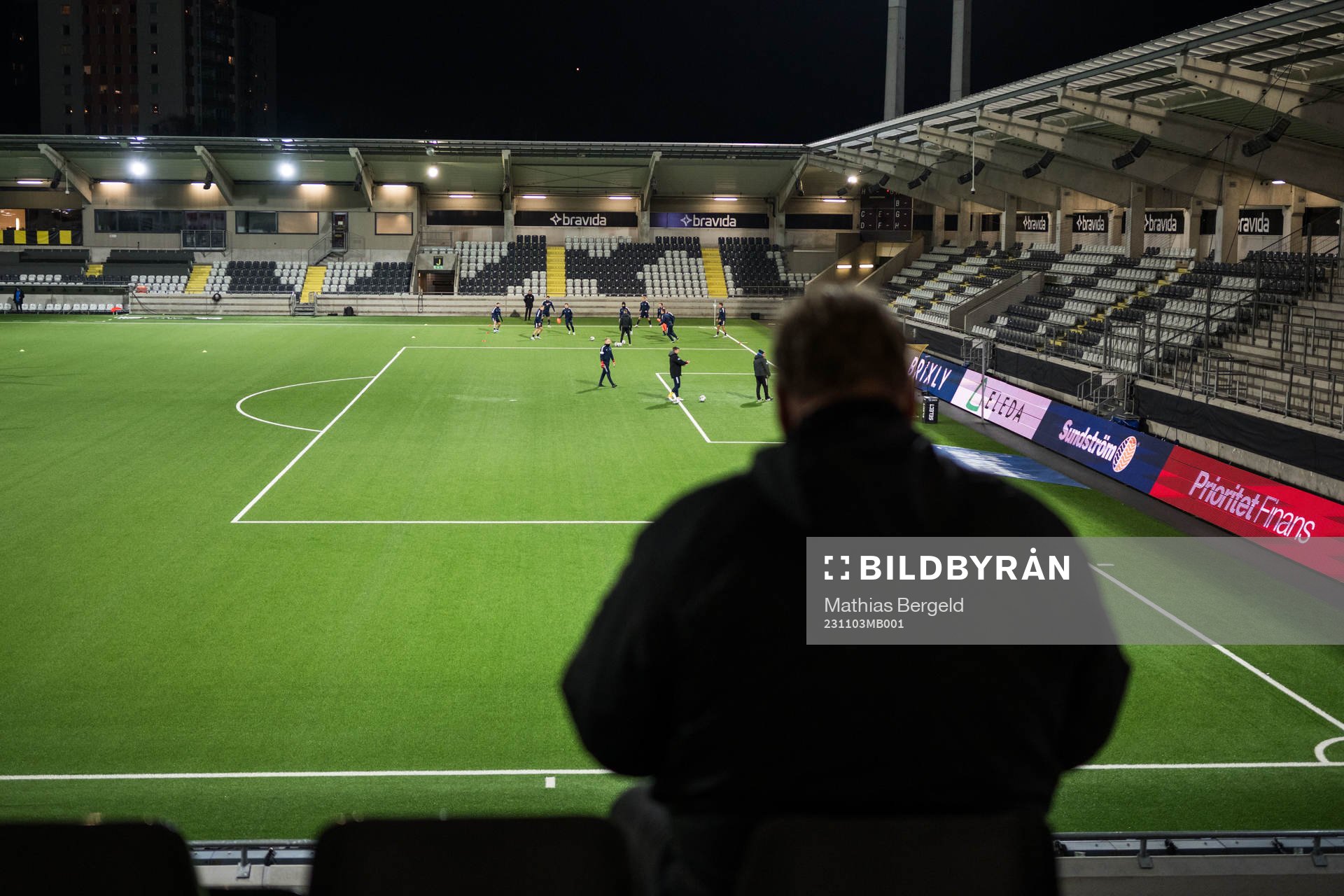 Utsiktens spelare värmer upp