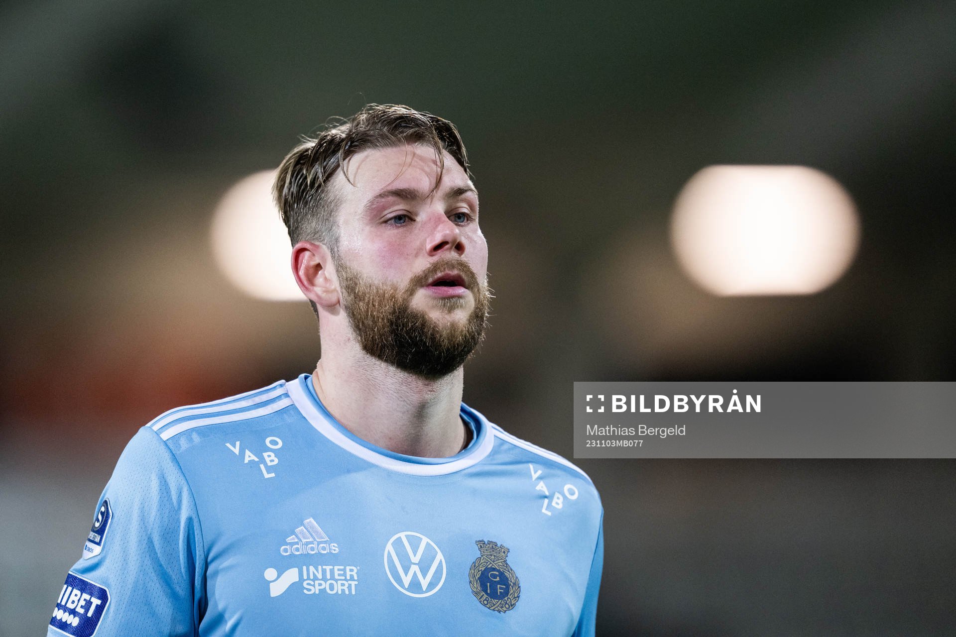 Gefles Niclas Håkansson efter fotbollsmatchen i Superettan mellan Utsikten och Gefle den 3 november 2023 i Göteborg. 