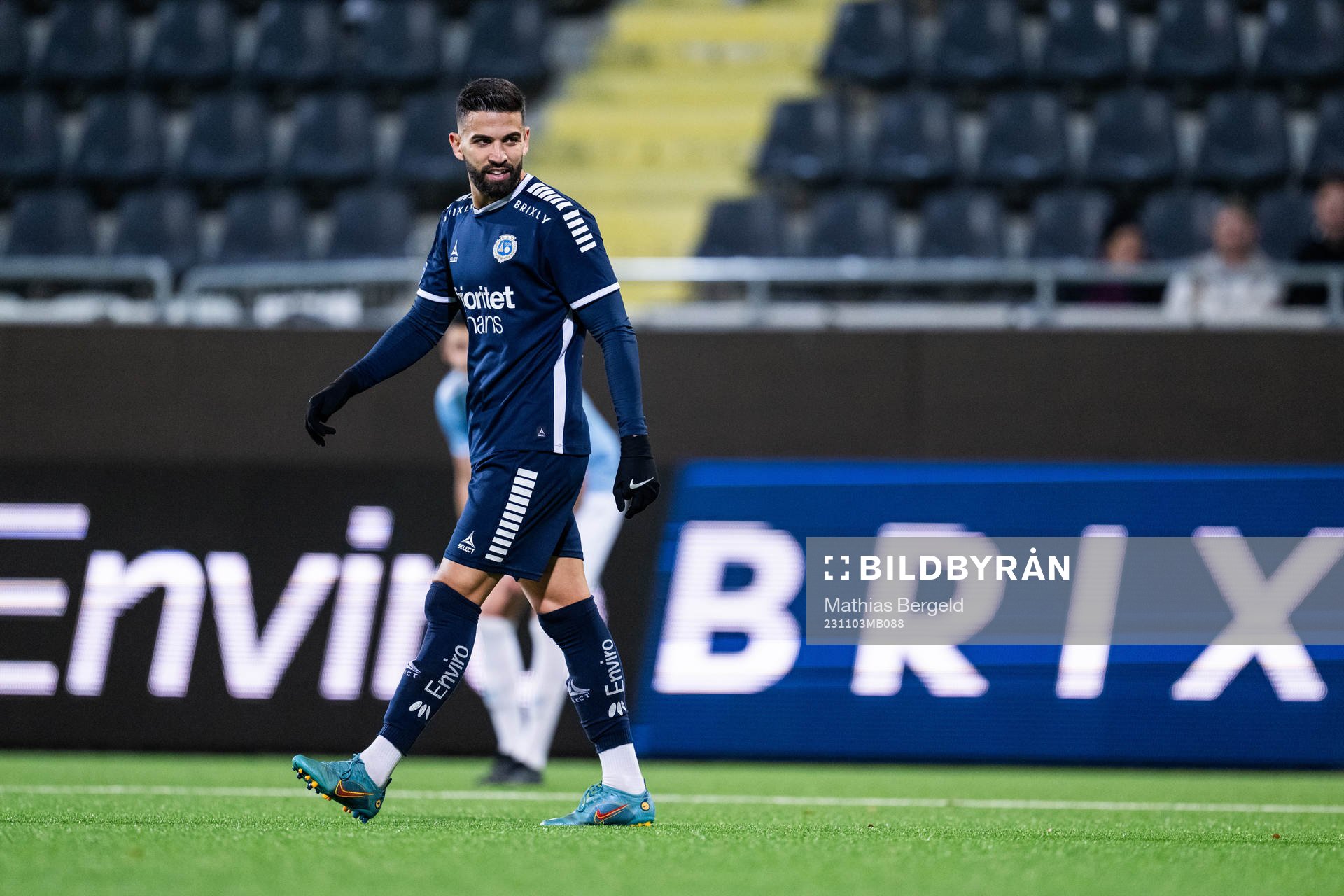 Utsiktens Paulo Marcelo Souza Alves under fotbollsmatchen i Superettan mellan Utsikten och Gefle den 3 november 2023 i Göteborg. 