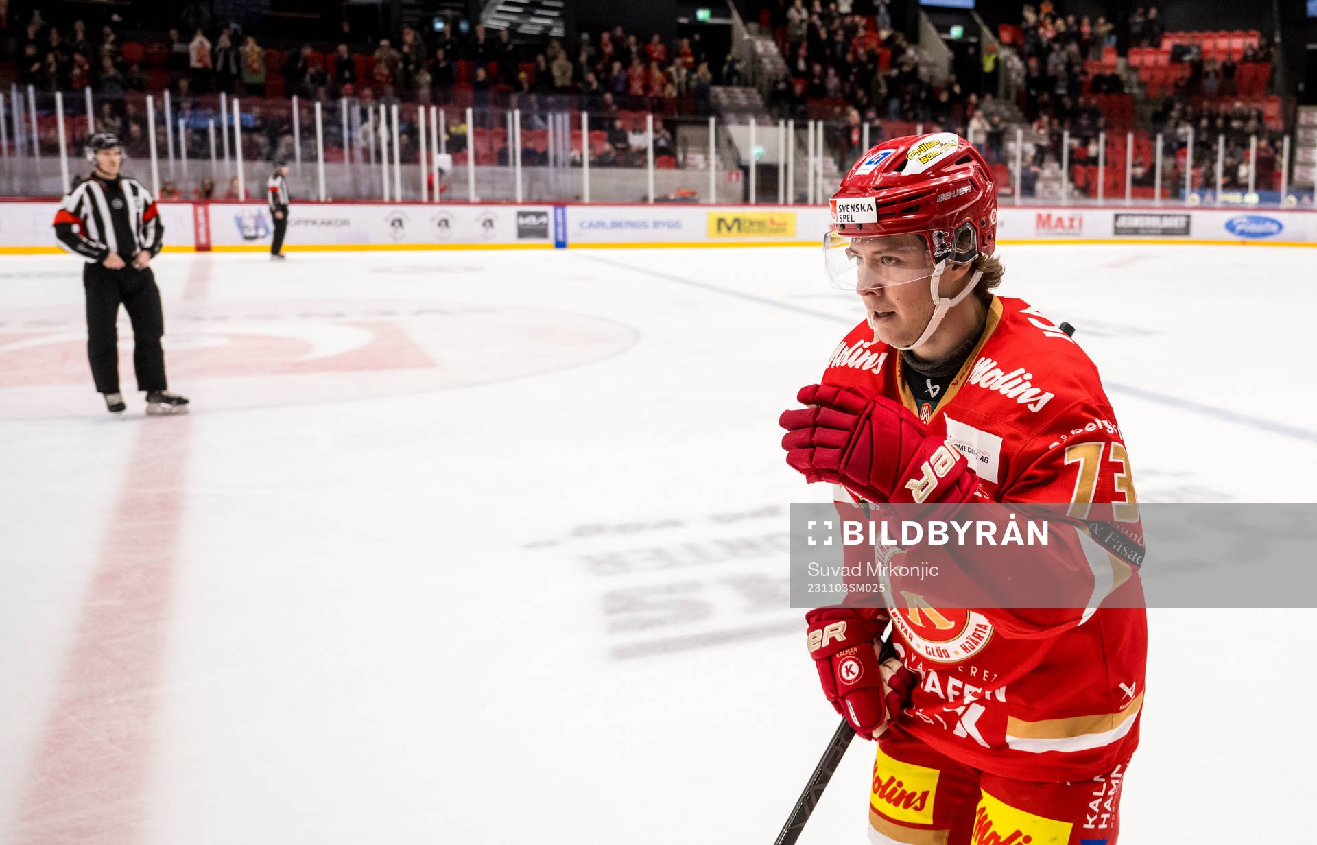 Kalmar HCs Adam Hirsch jublar