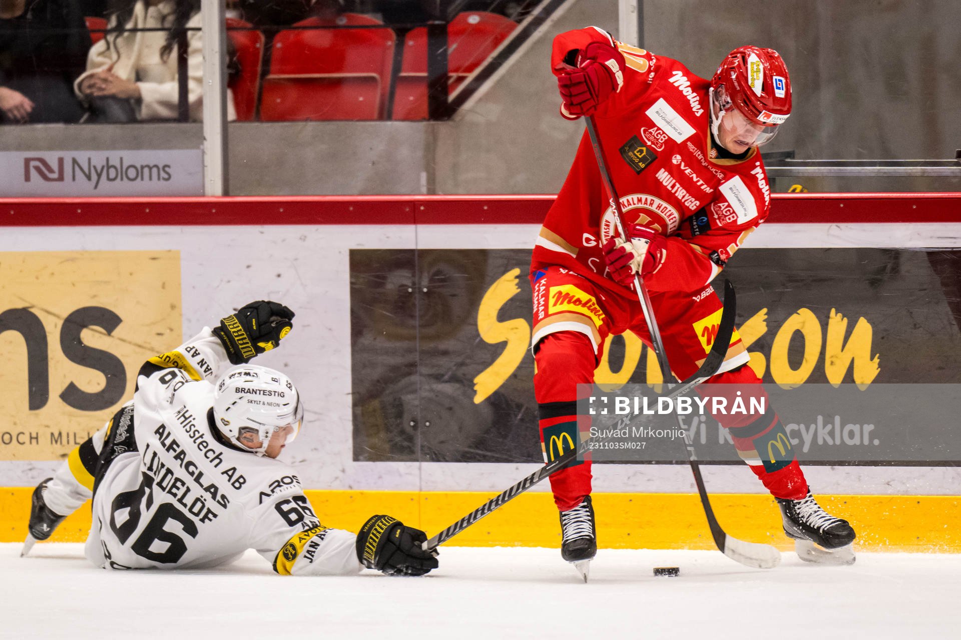 Västerås IKs Alexander Lindelöf och Kalmar HCs Teemu